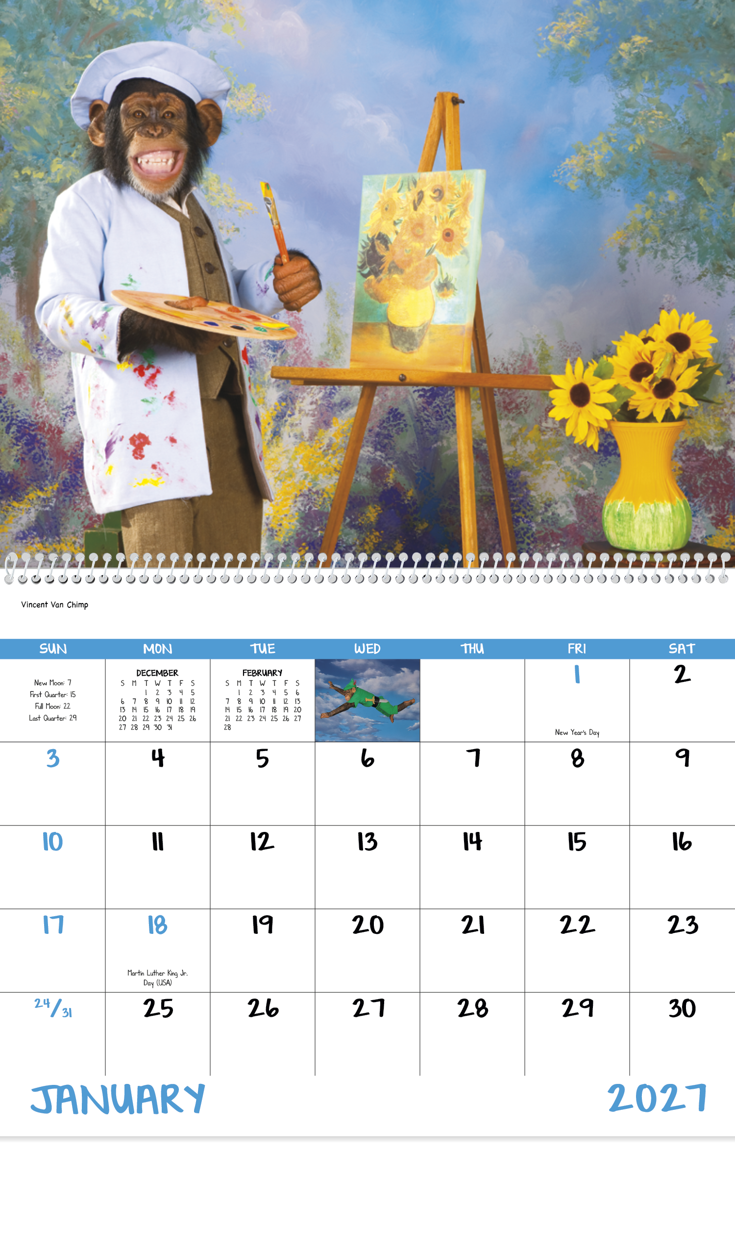 Monkey Mischief - Spiral Calendar