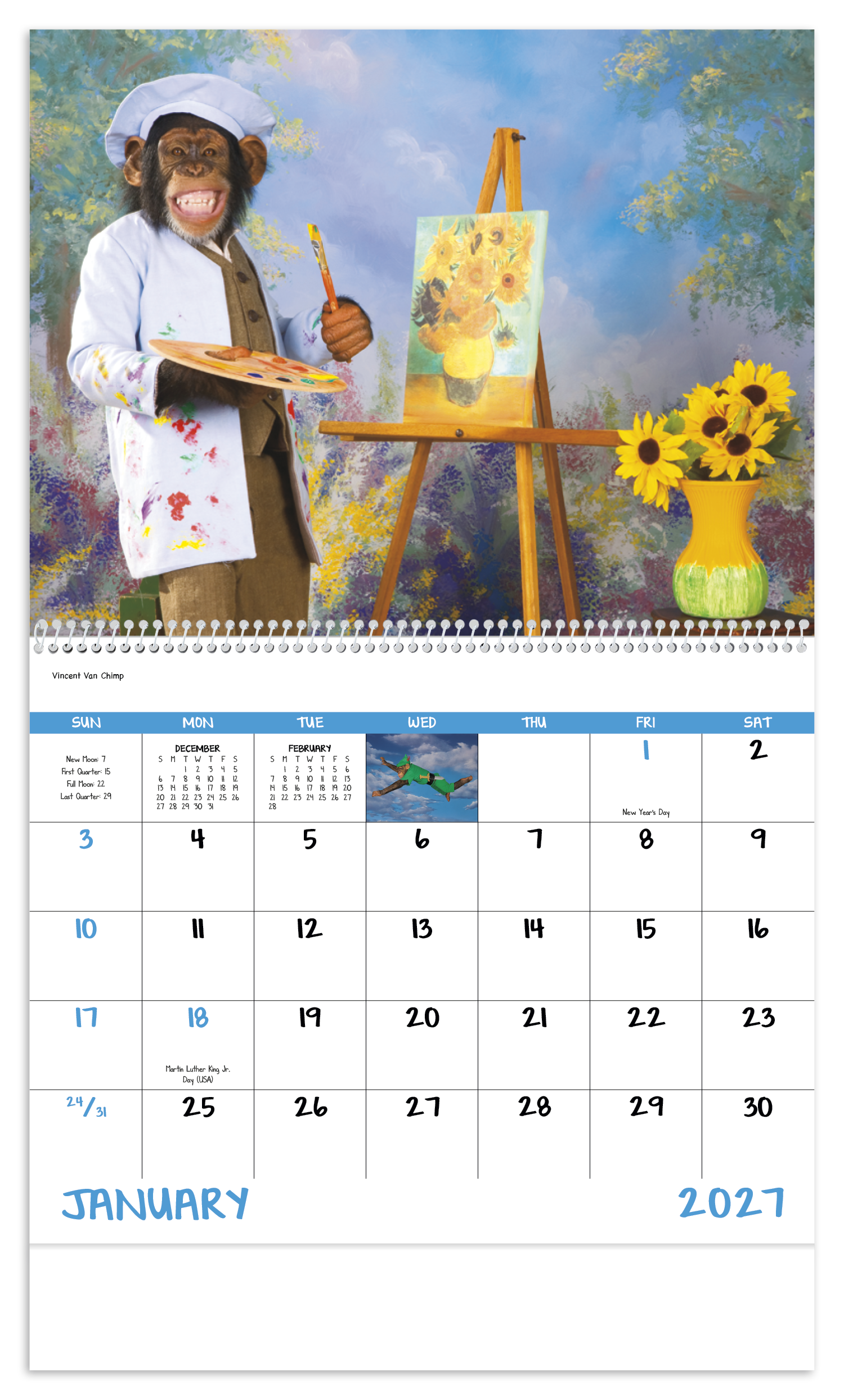 Monkey Mischief - Spiral Calendar