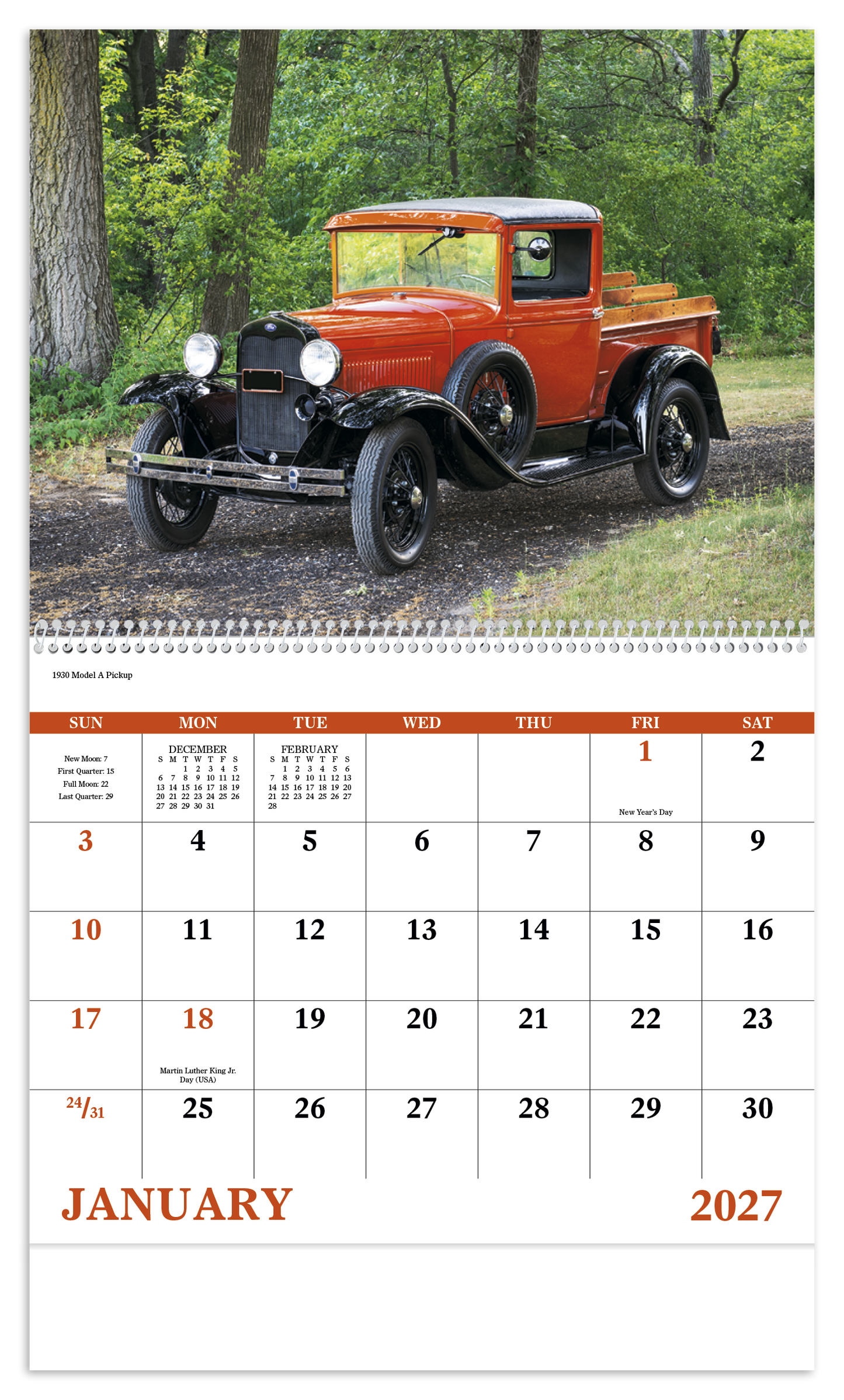 Treasured Trucks - Spiral Calendar