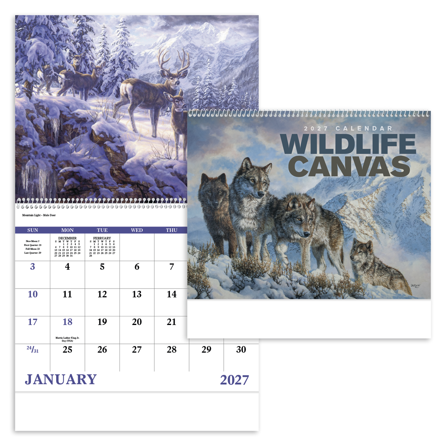 Wildlife Canvas - Spiral Calendar