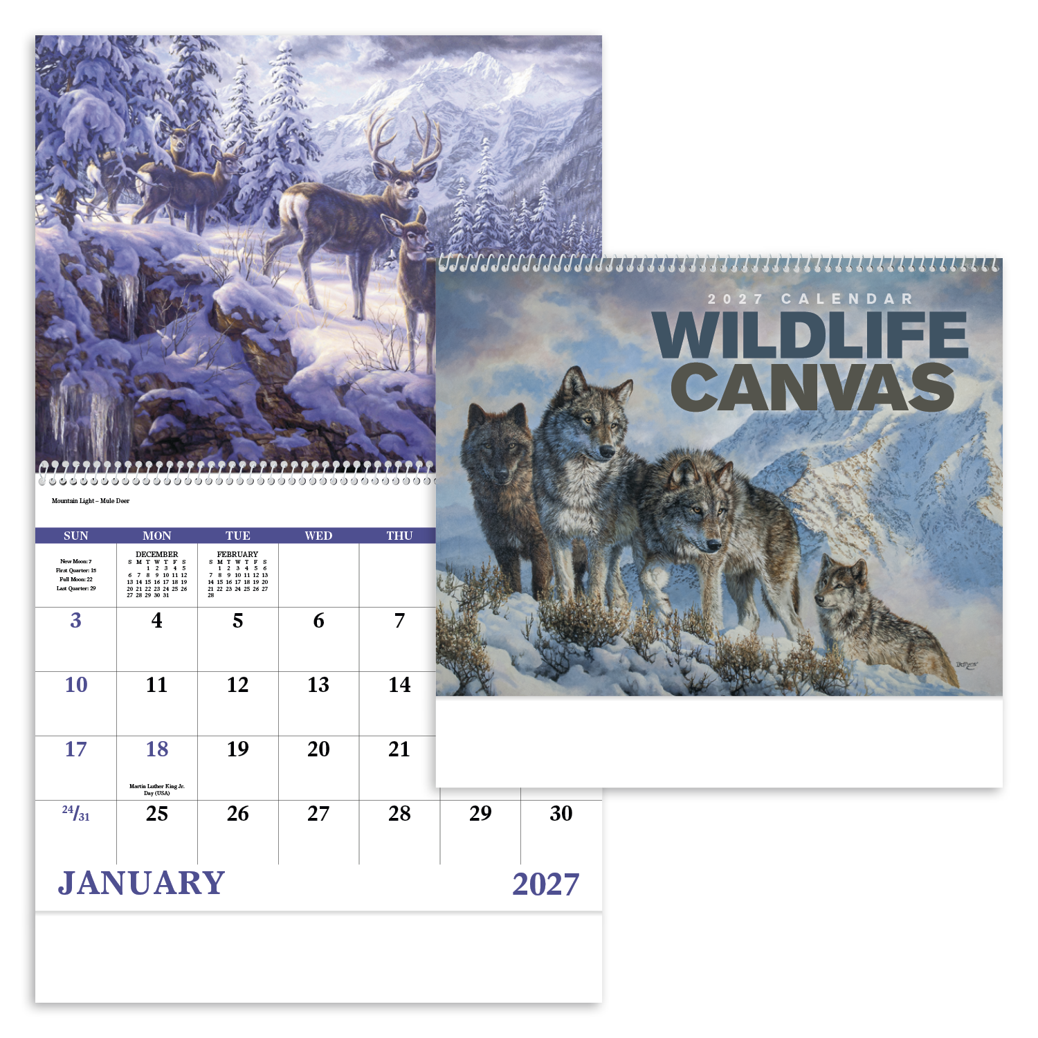 Wildlife Canvas - Spiral Calendar