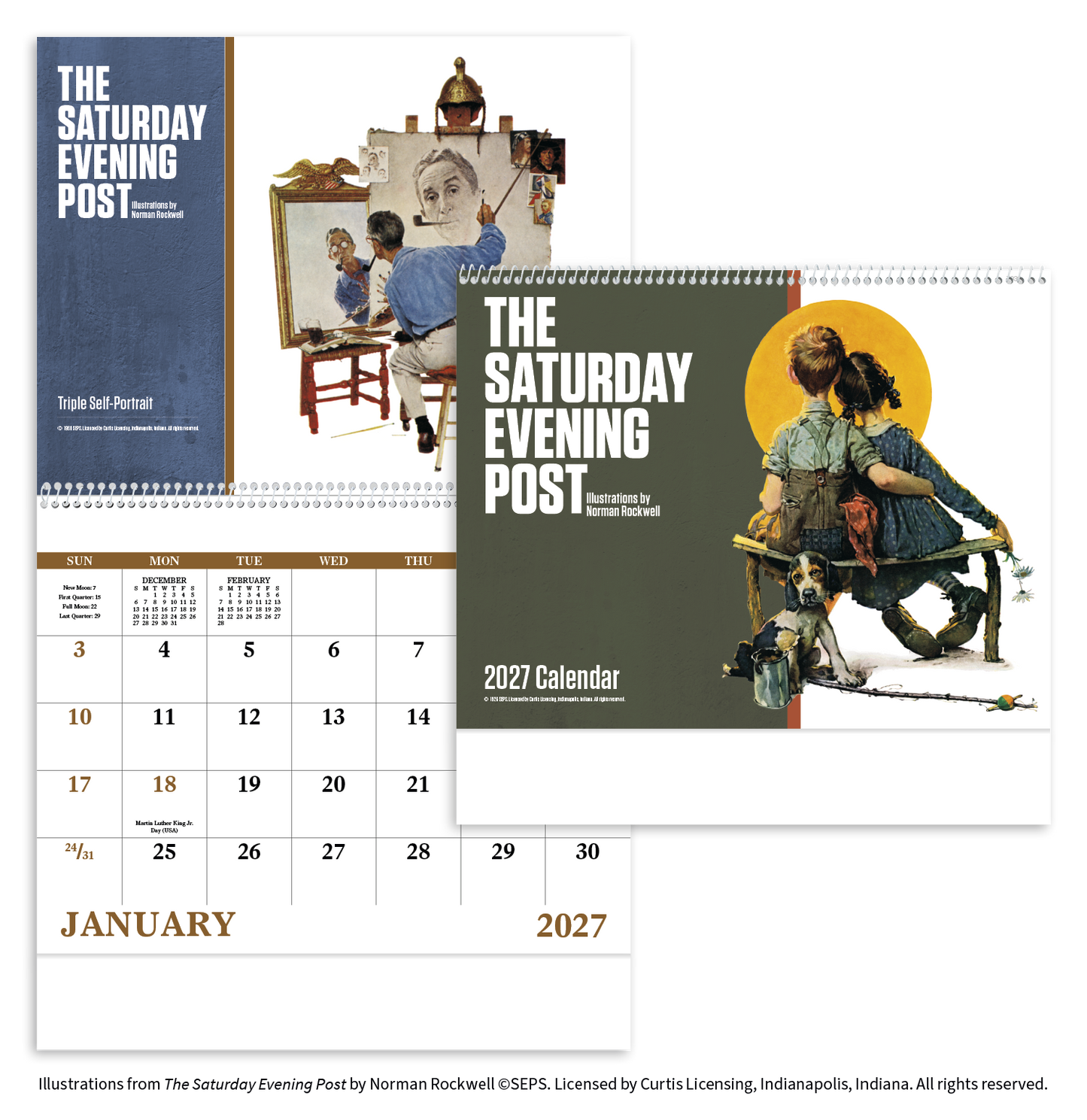 The Saturday Evening Post Illustrations by Norman Rockwell – Spiral Calendar