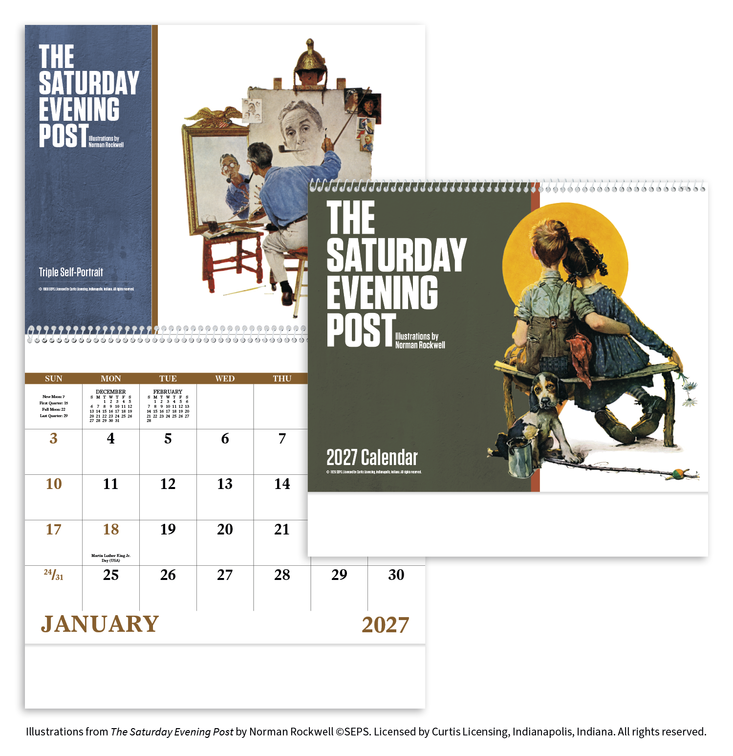 The Saturday Evening Post Illustrations by Norman Rockwell – Spiral Calendar