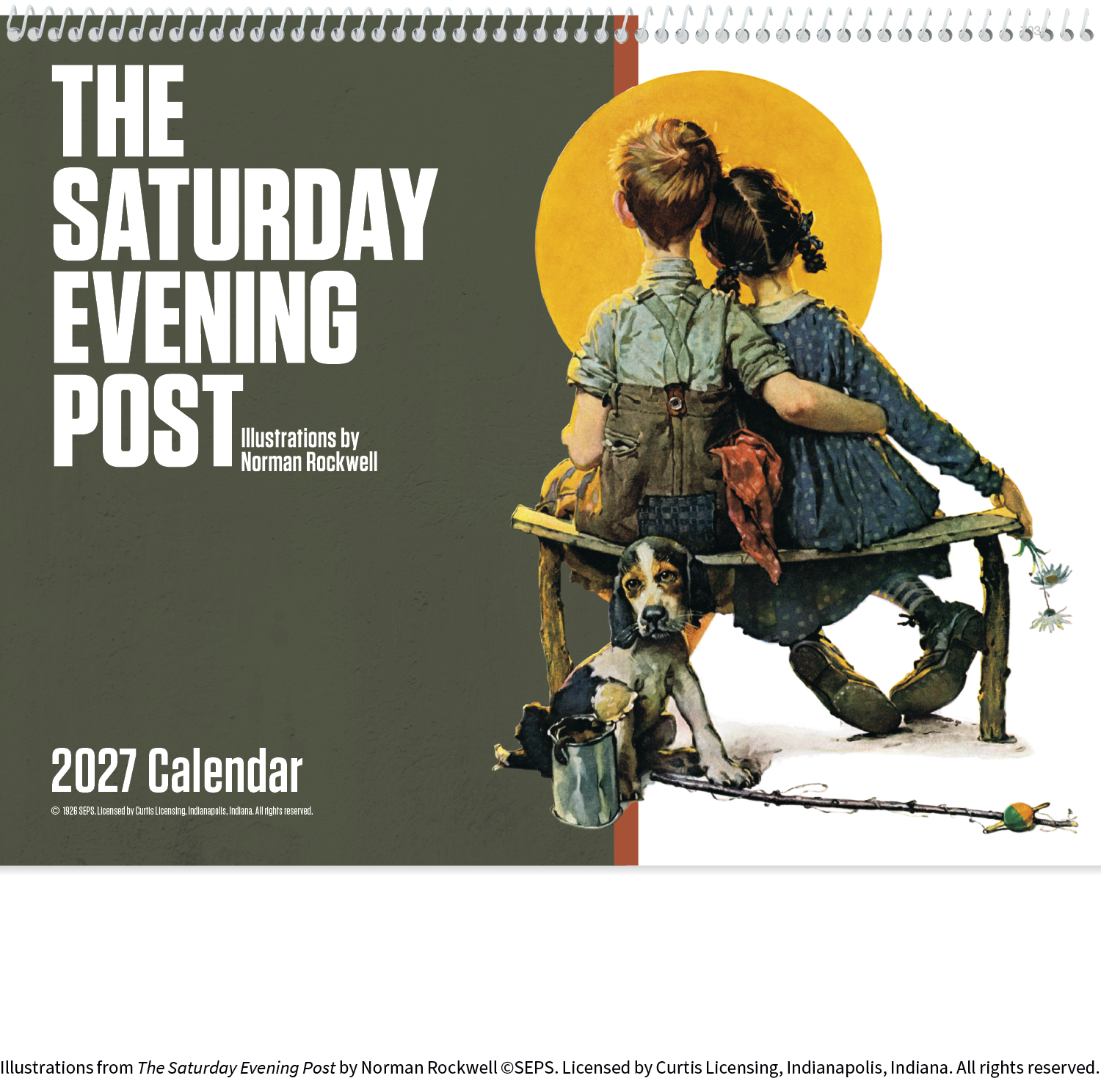 The Saturday Evening Post Illustrations by Norman Rockwell – Spiral Calendar