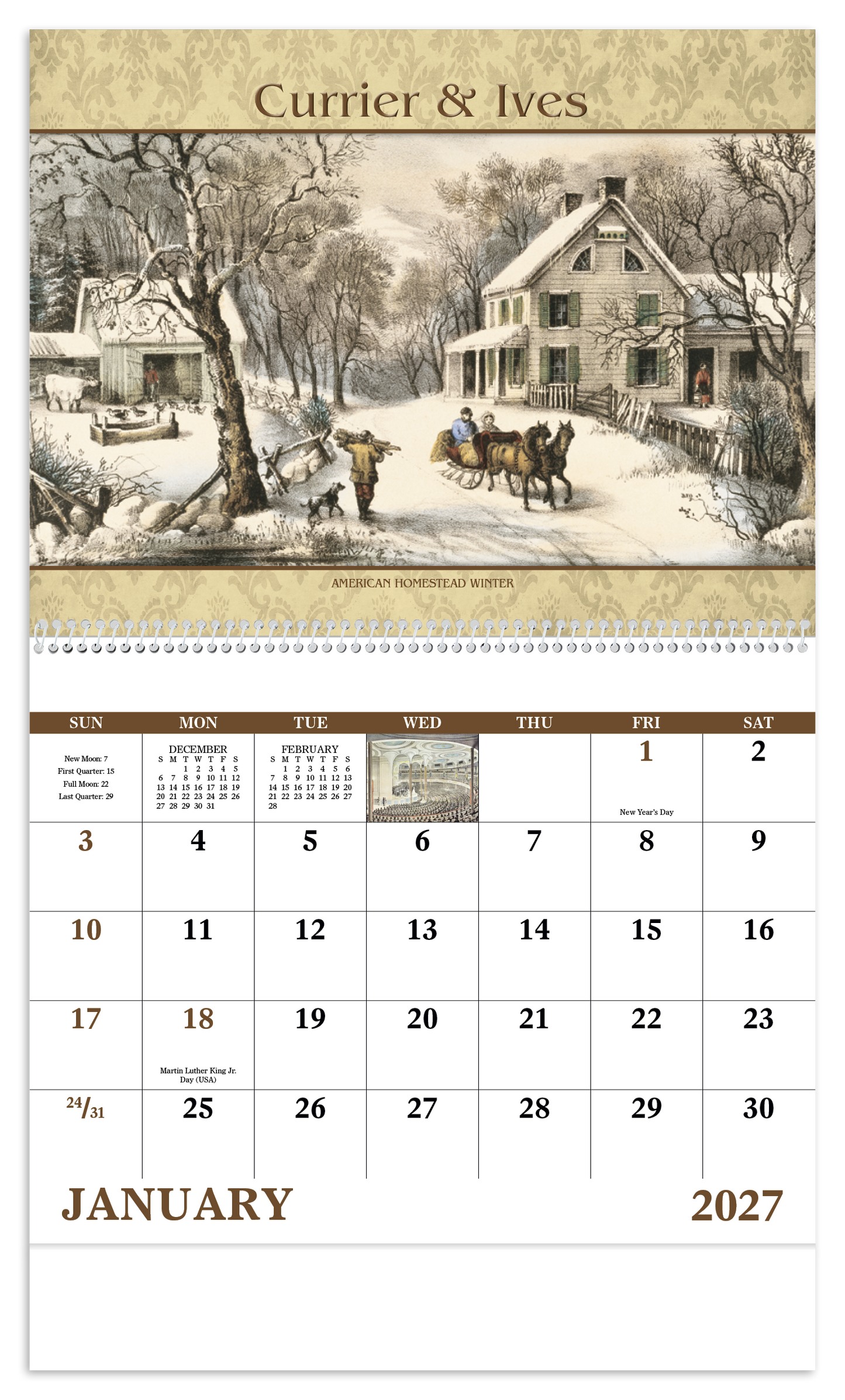 Currier & Ives - Spiral Calendar