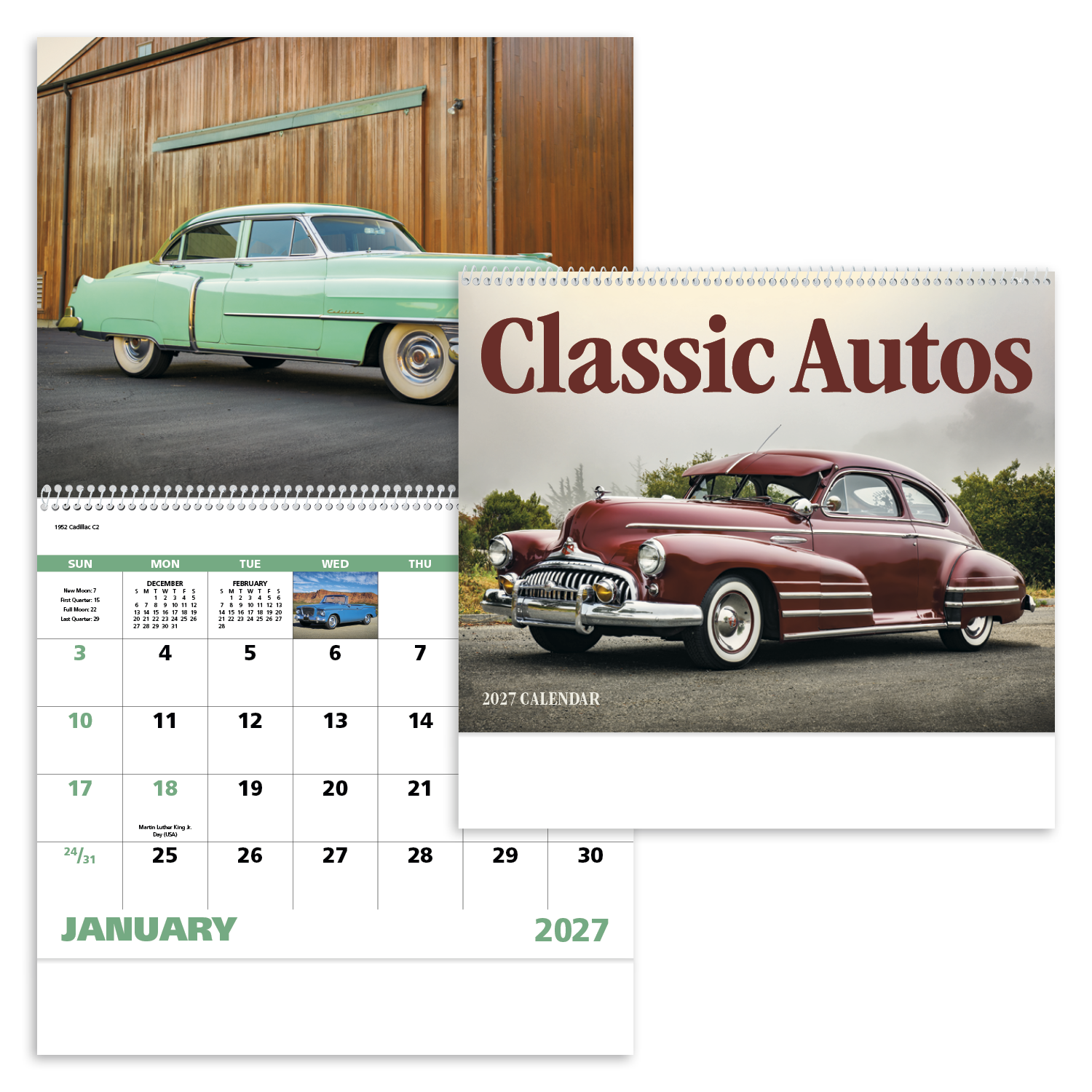 Classic Autos - Spiral Calendar