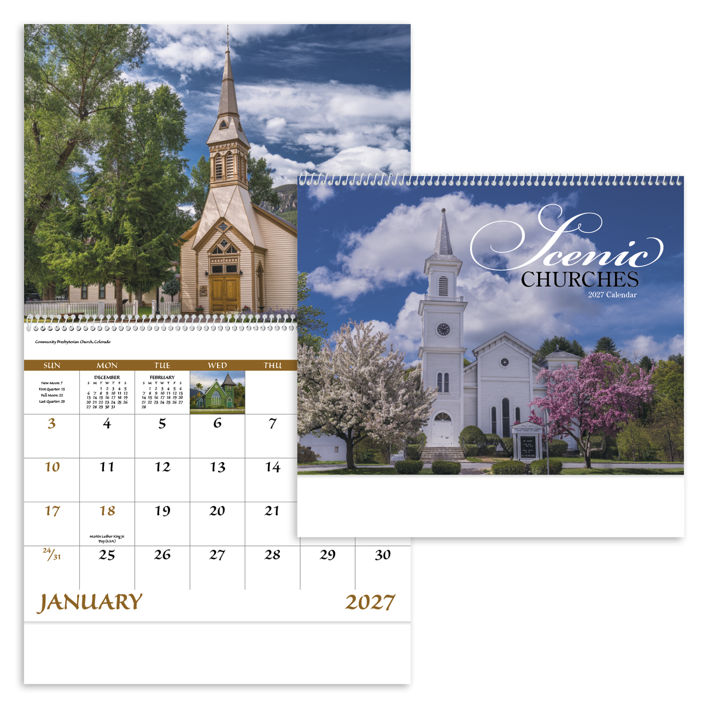 Scenic Churches - Spiral Calendar
