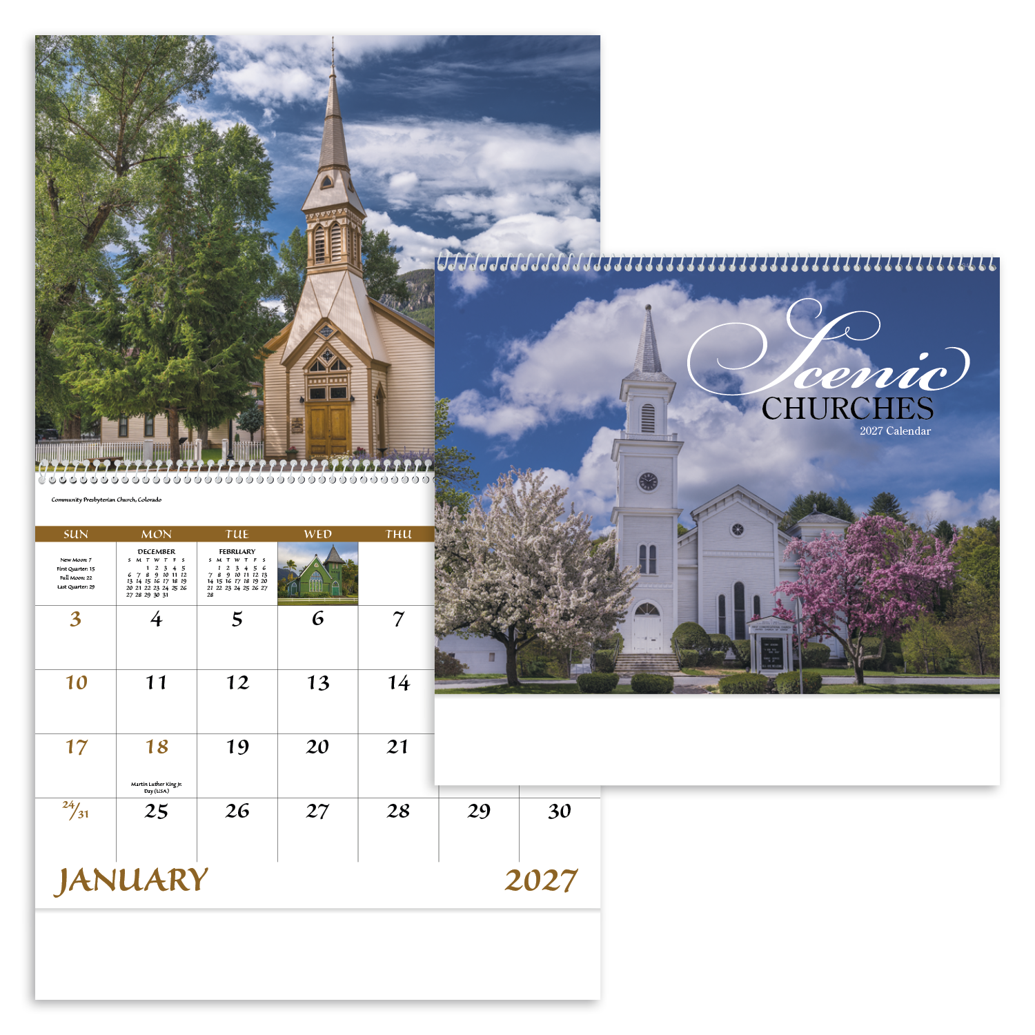 Scenic Churches - Spiral Calendar