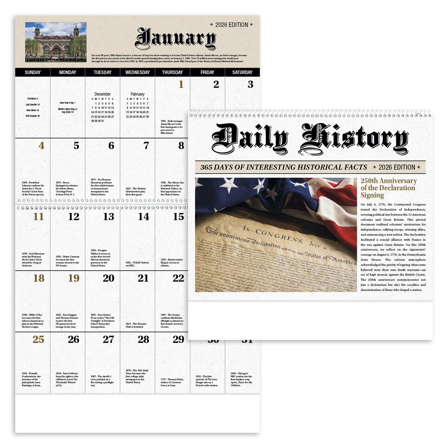 Daily History Spiral Calendar