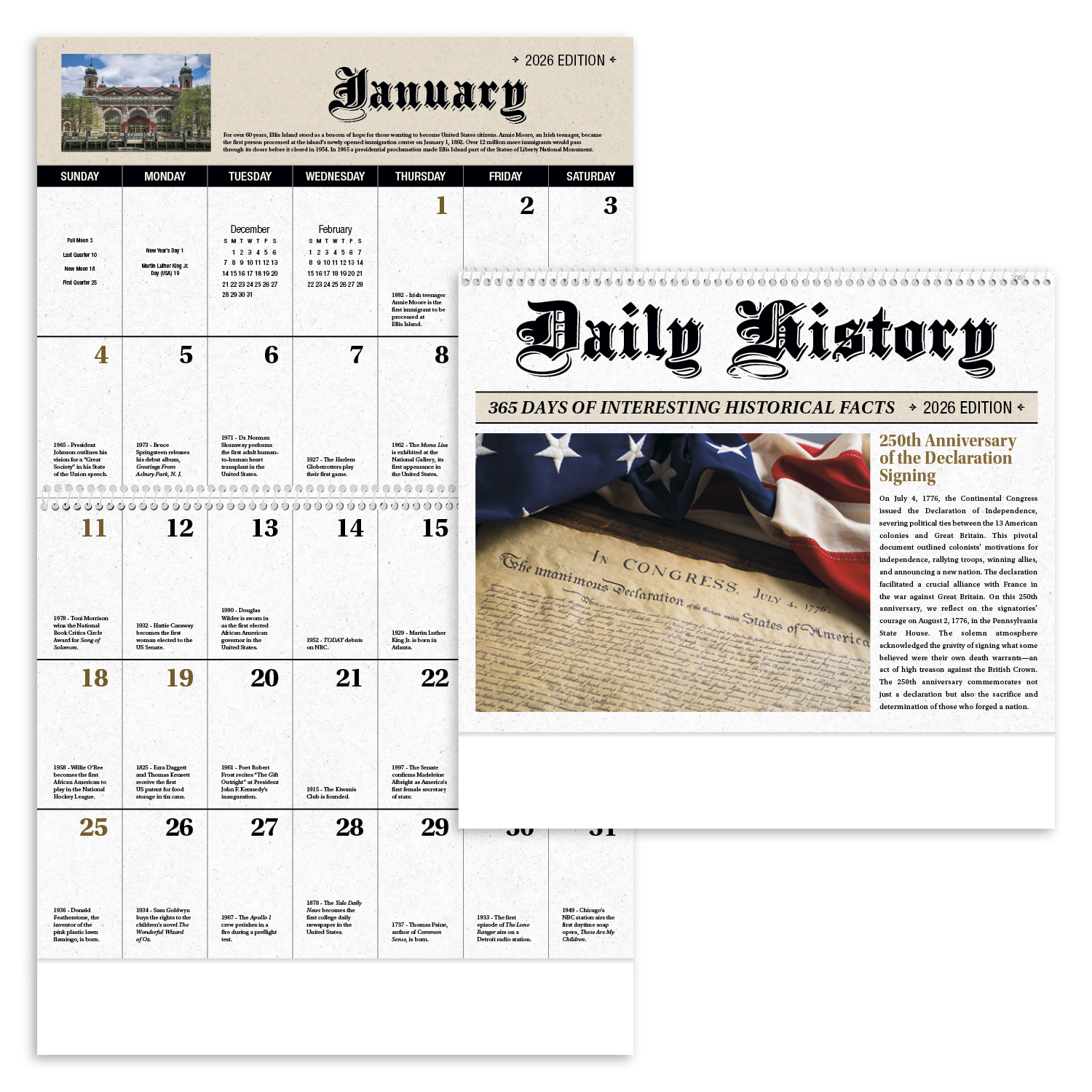 Daily History Spiral Calendar
