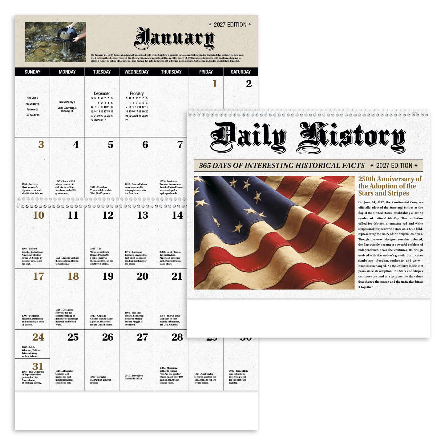 Daily History Spiral Calendar