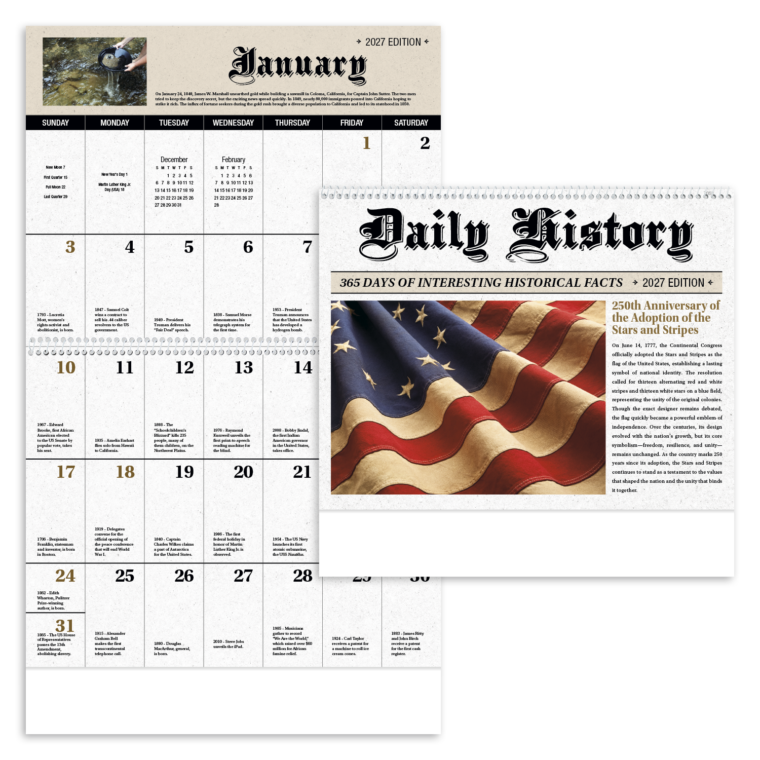 Daily History Spiral Calendar