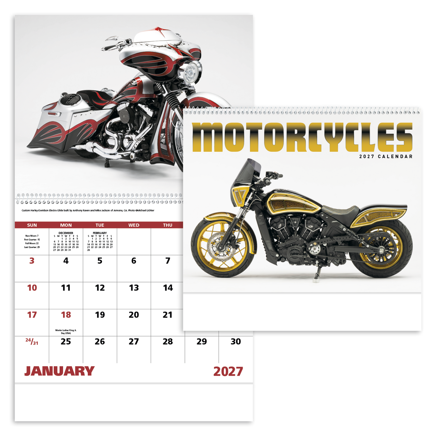 Motorcycles - Spiral Calendar