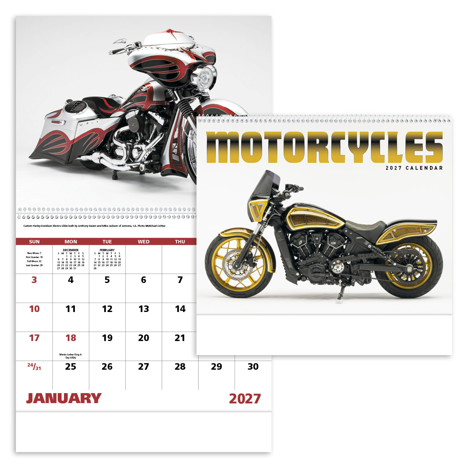 Motorcycles - Spiral Calendar