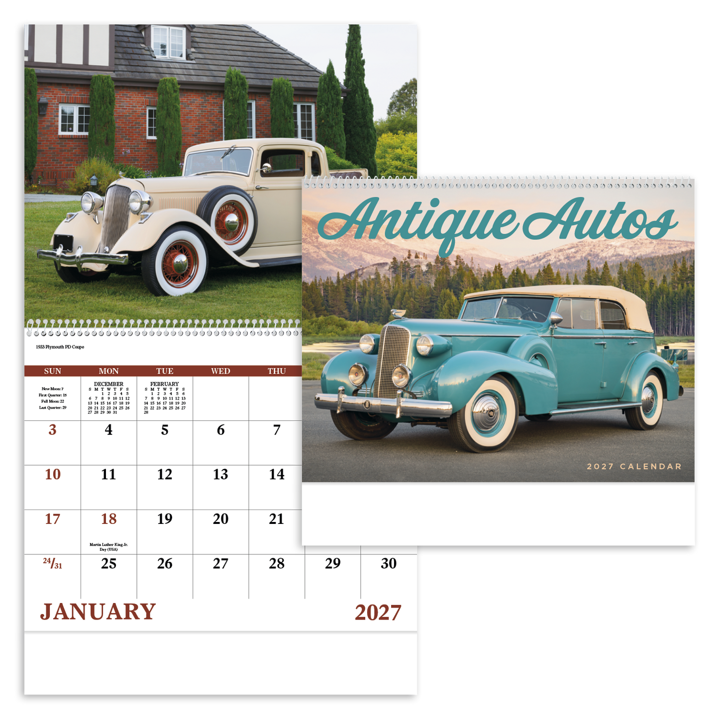 Antique Autos - Spiral Calendar