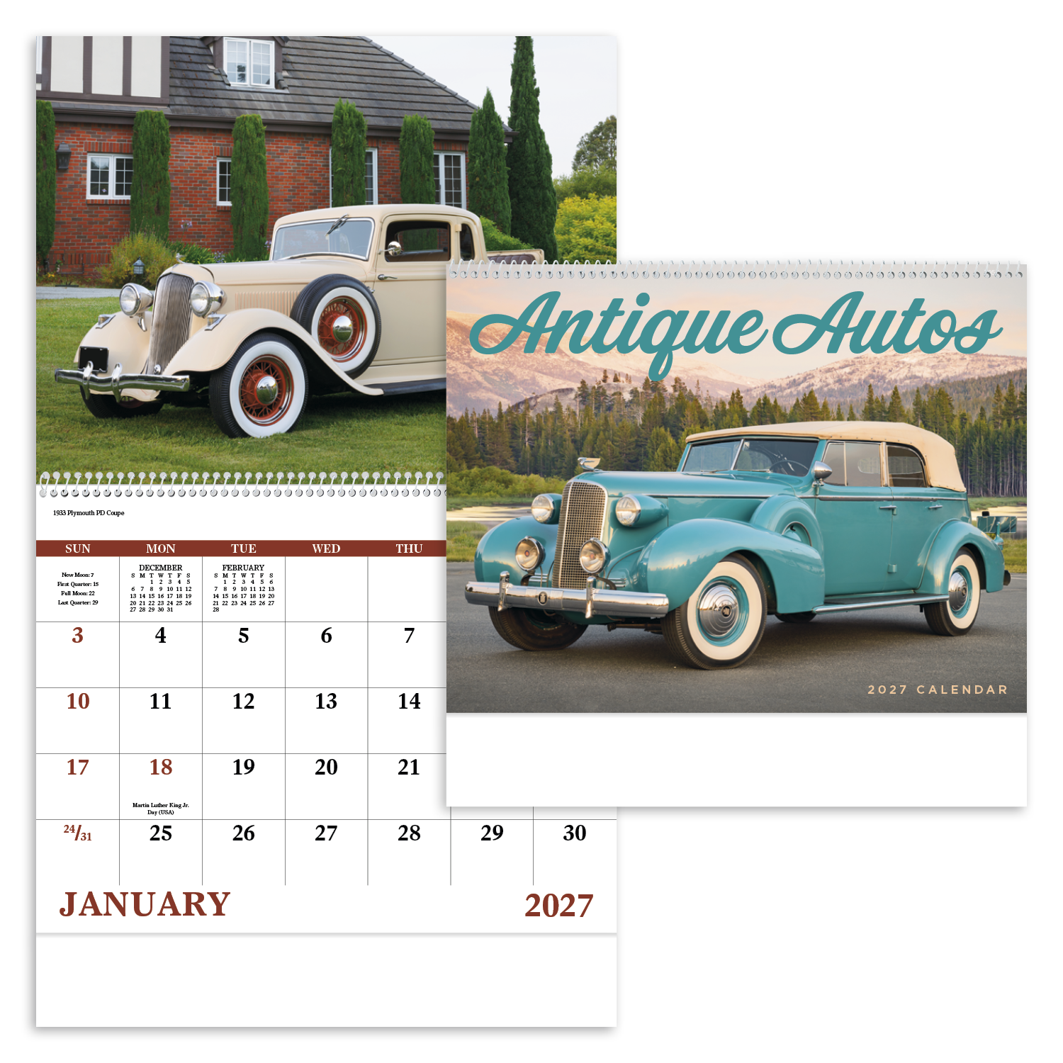 Antique Autos - Spiral Calendar