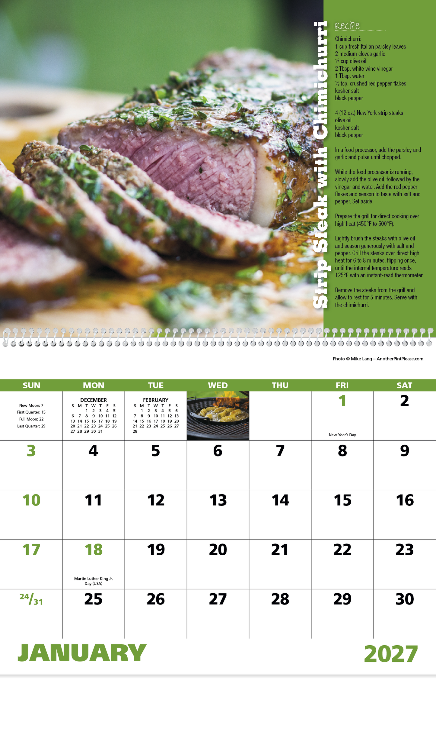 Grilling - Spiral Calendar