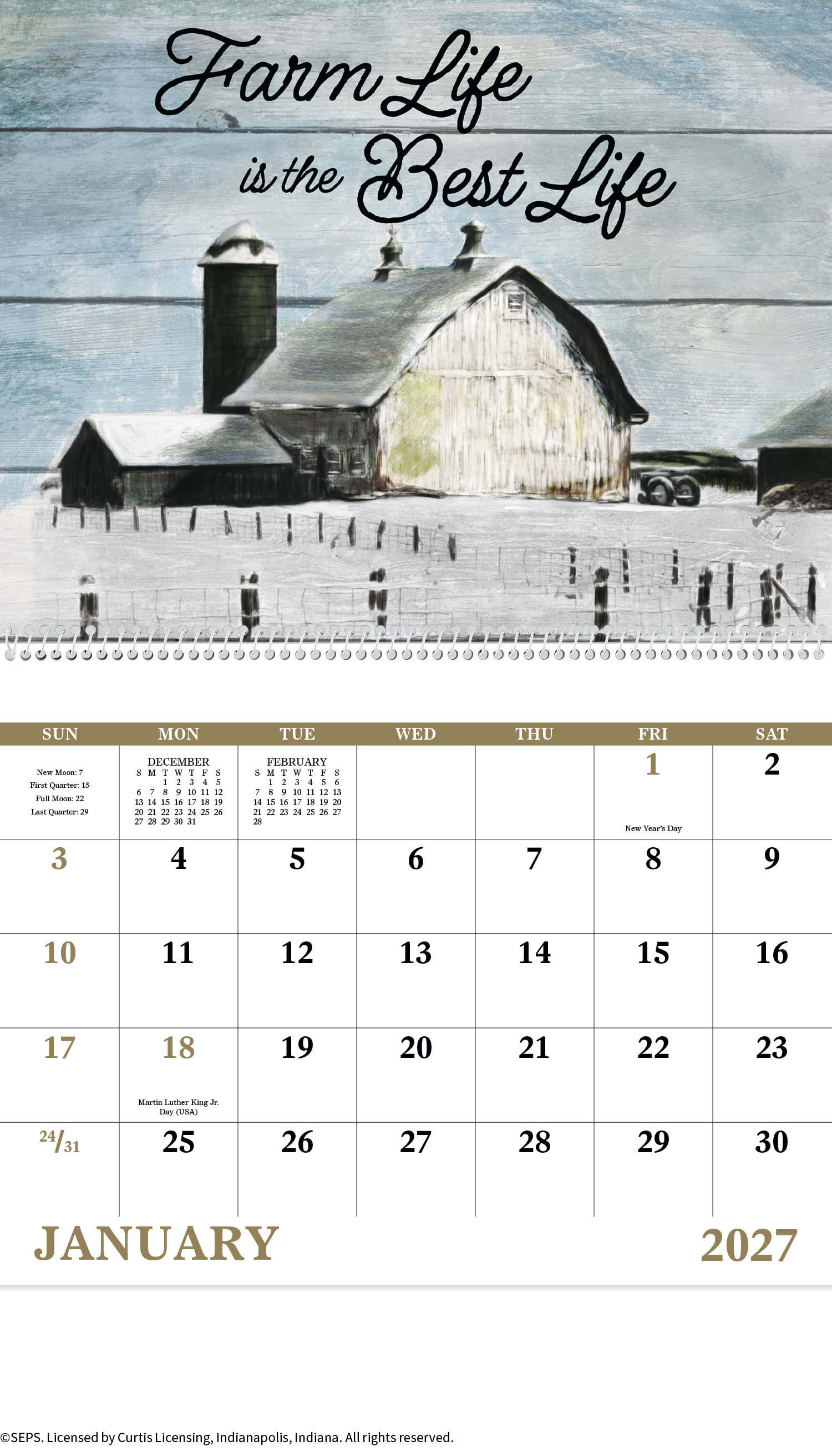 Country Days - Spiral Calendar