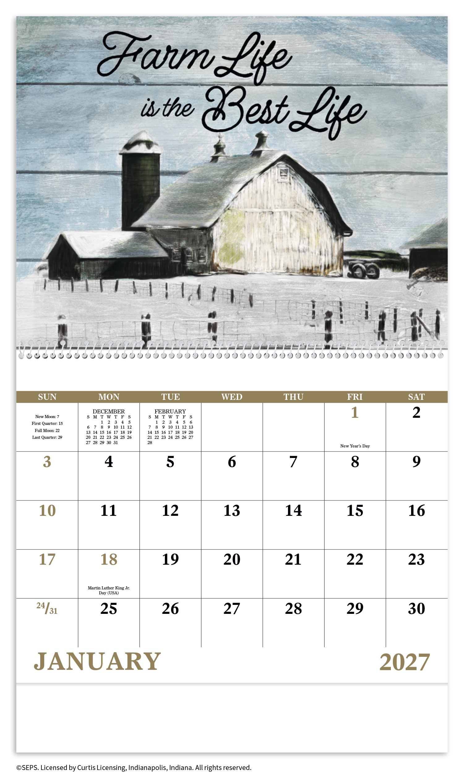 Country Days - Spiral Calendar