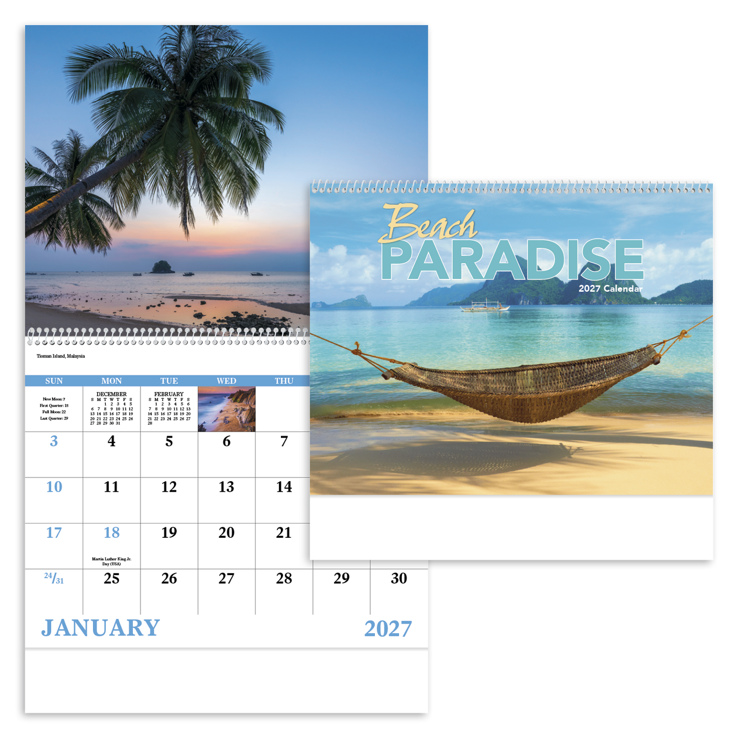 Beach Paradise - Spiral Calendar