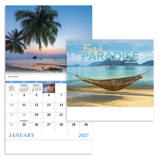 Beach Paradise - Spiral Calendar