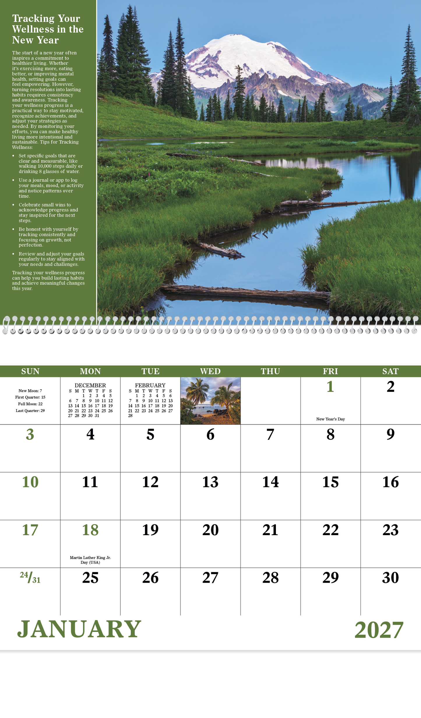 Healthy Living - Spiral Calendar