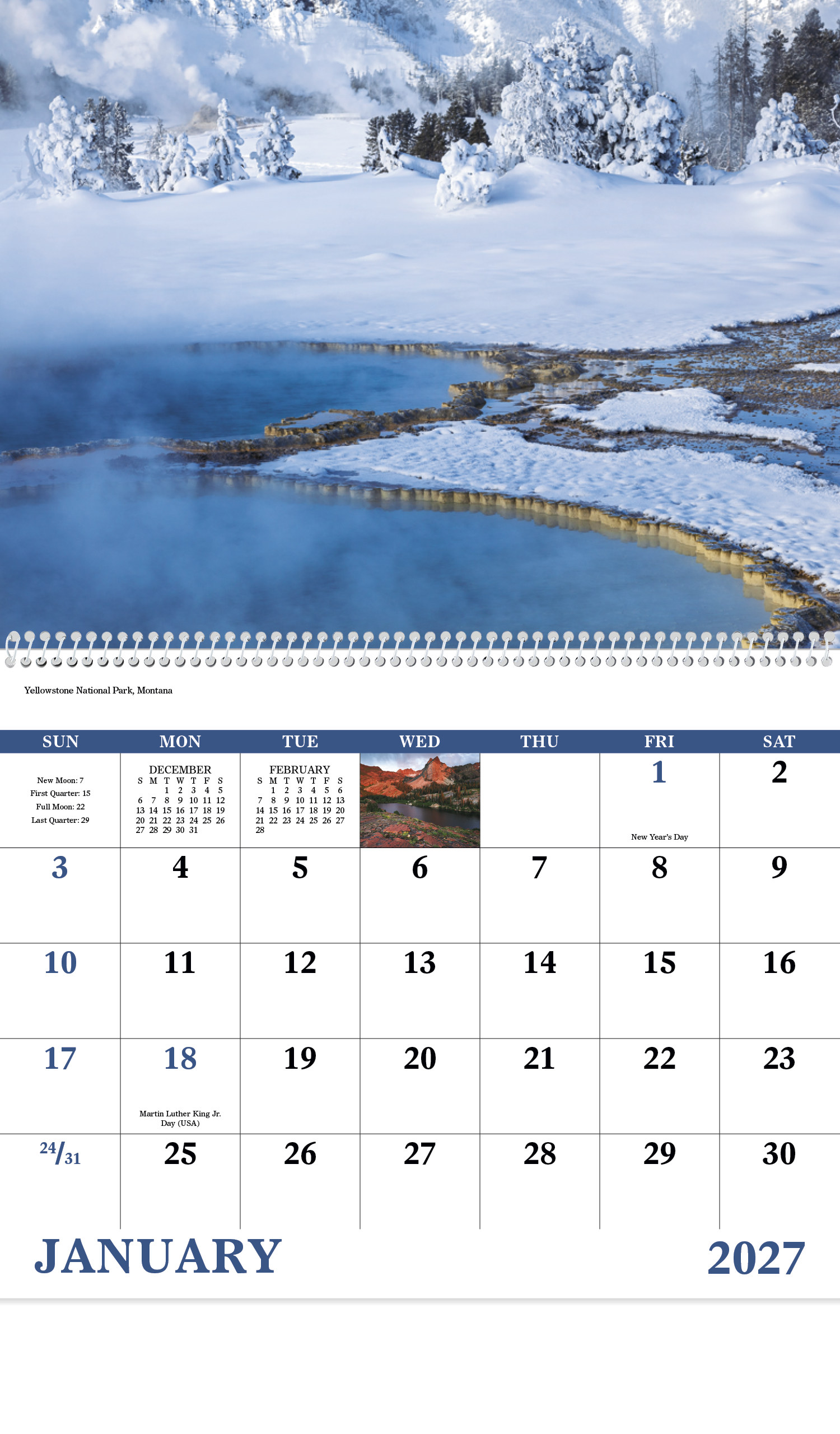Rocky Mountains - Spiral Calendar