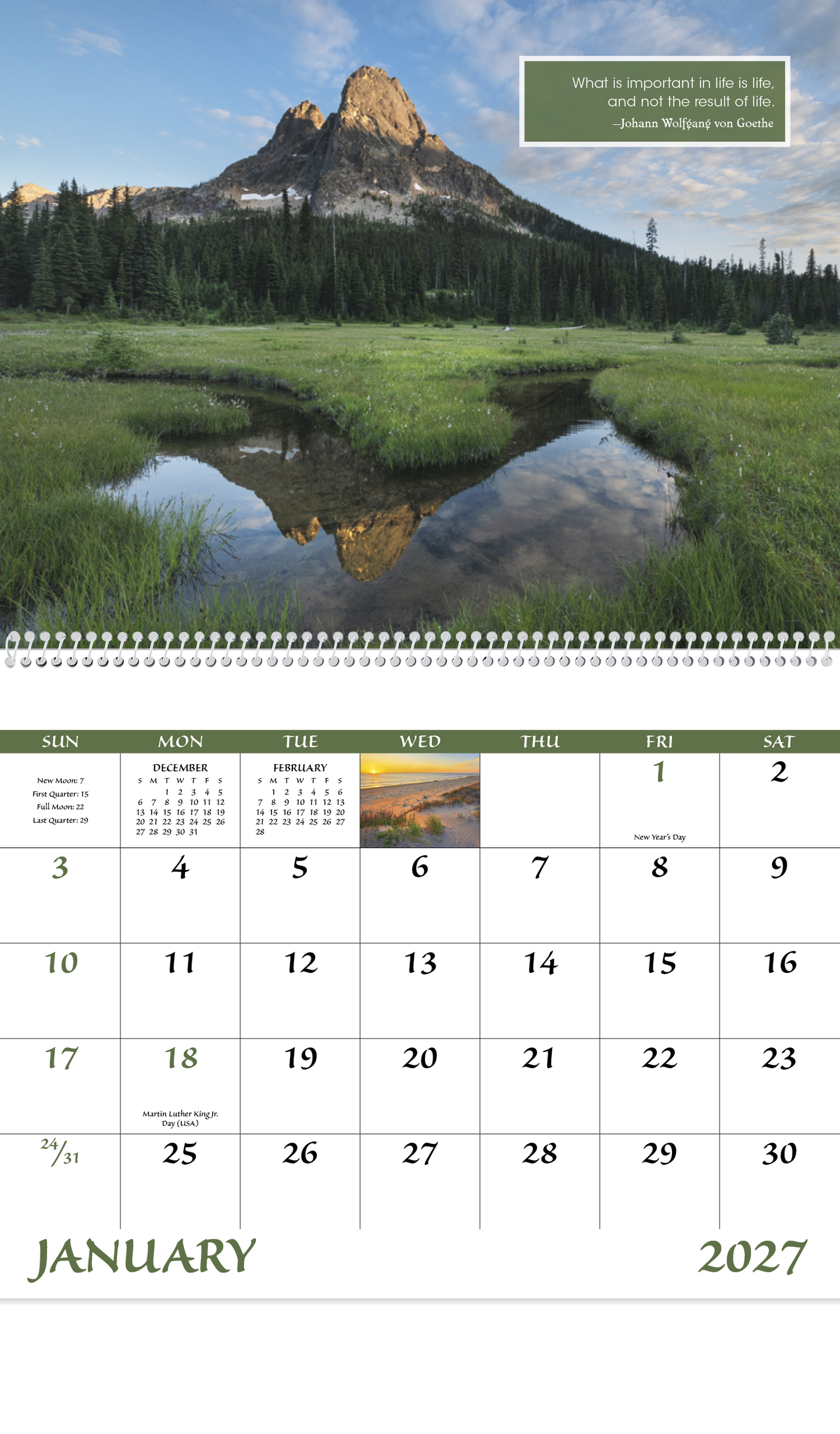 Inspirations for Life - Spiral Calendar