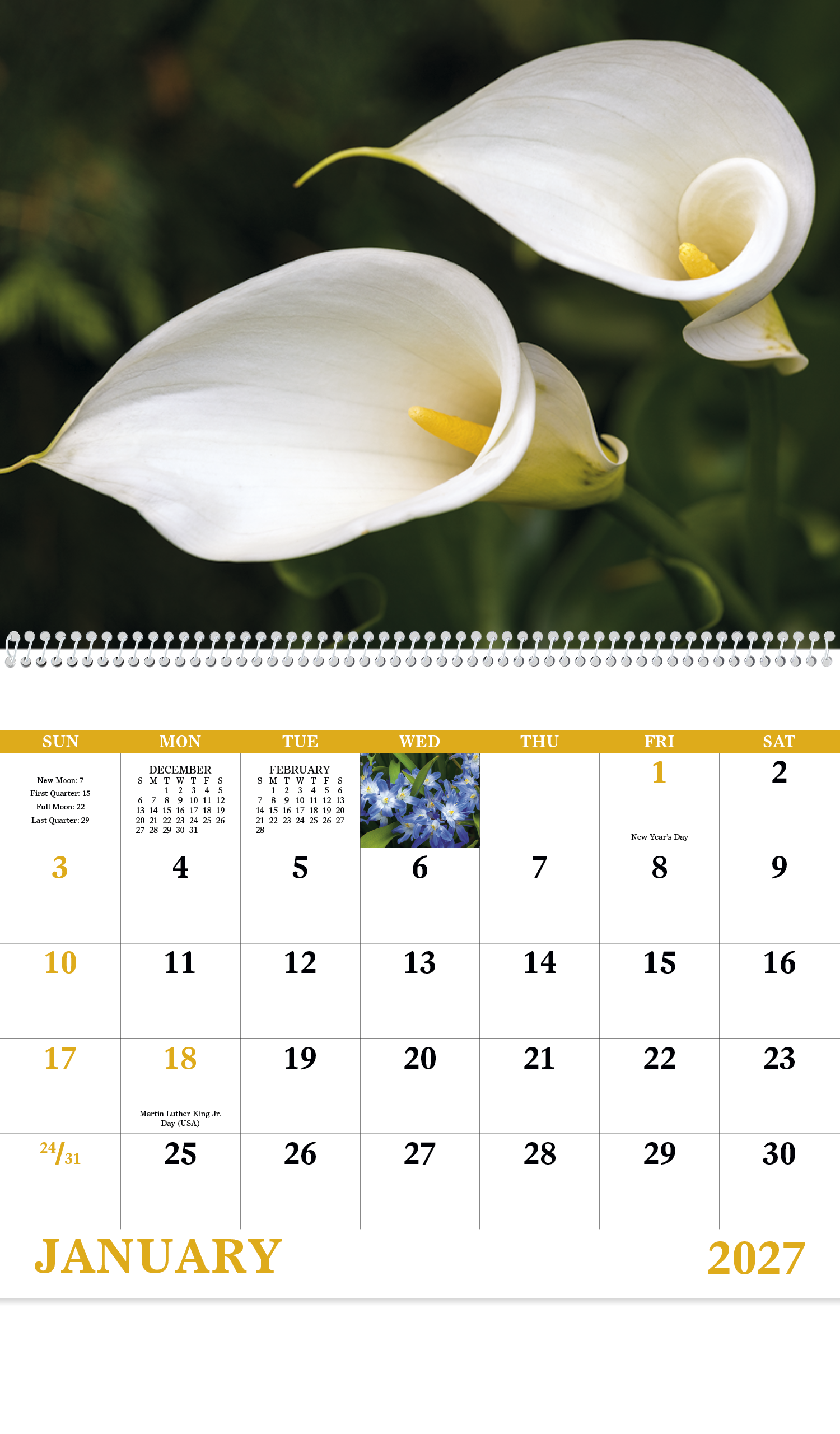 Flowers - Spiral Calendar