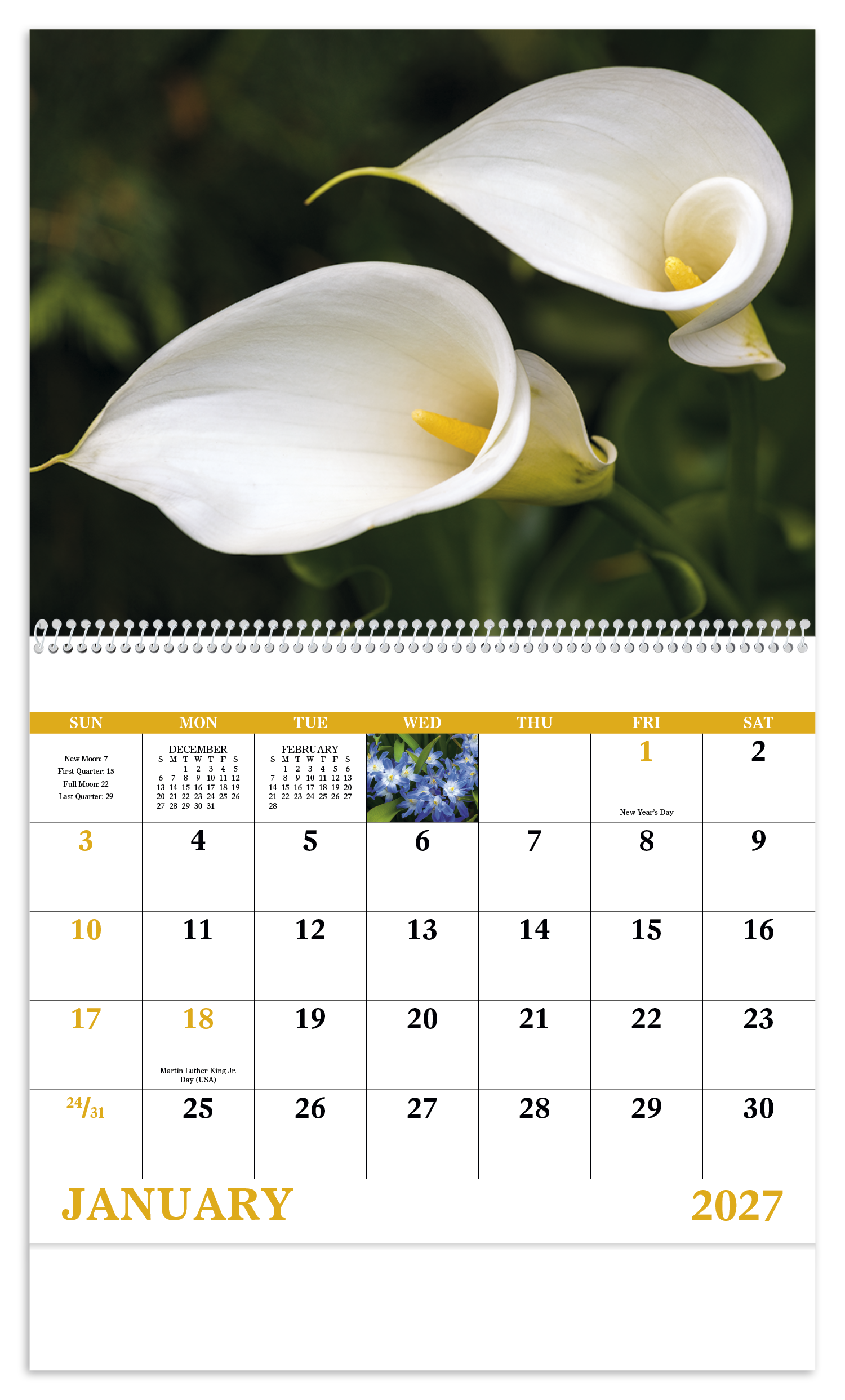 Flowers - Spiral Calendar