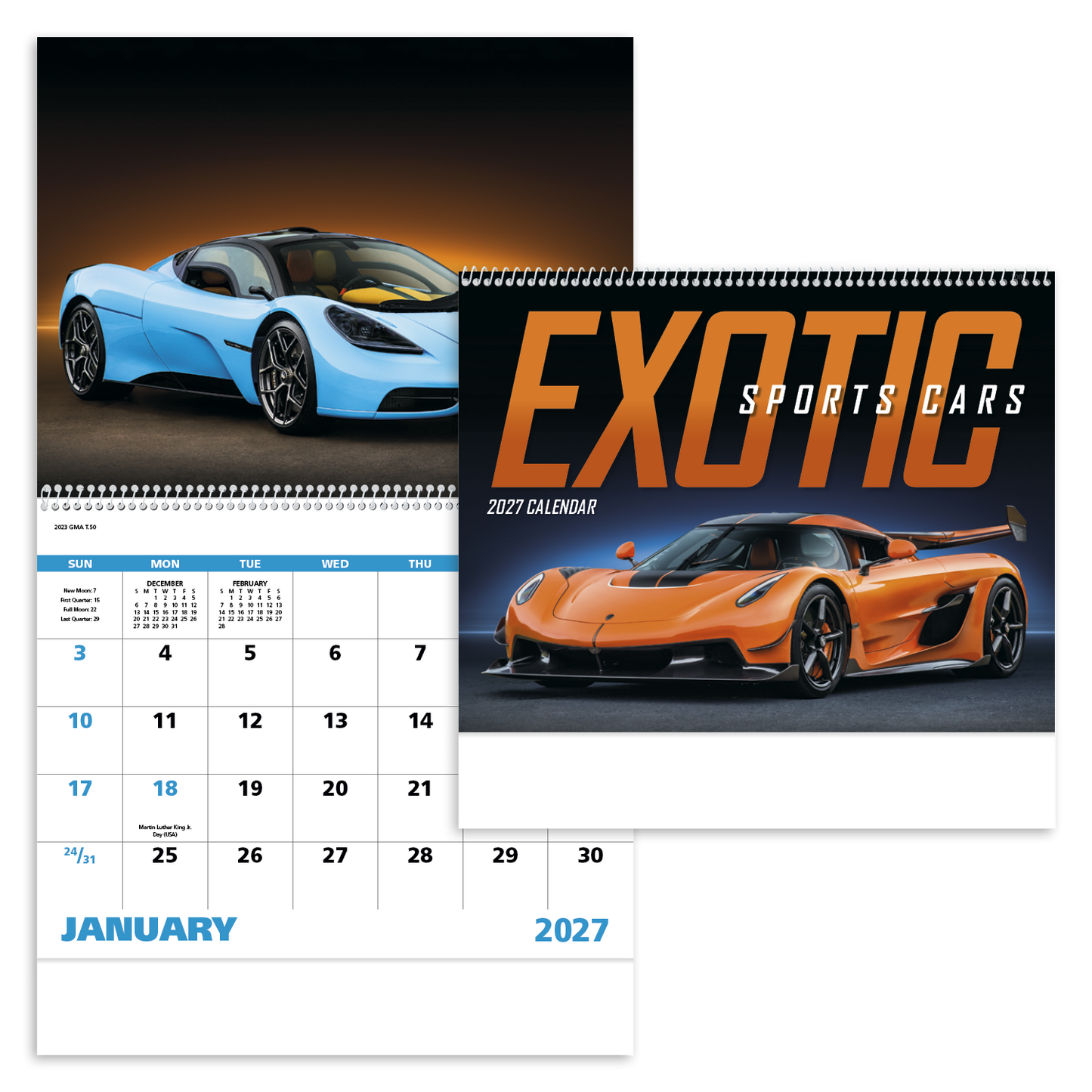 Exotic Sports Cars - Spiral Calendar