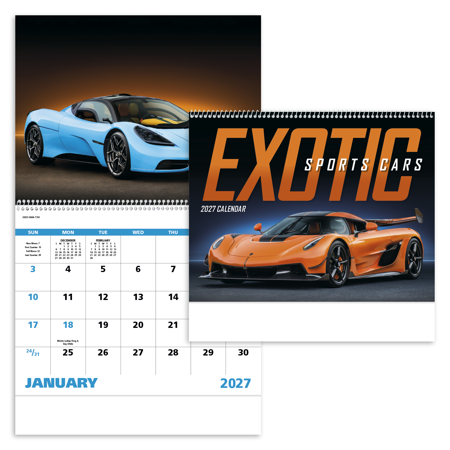 Exotic Sports Cars - Spiral Calendar