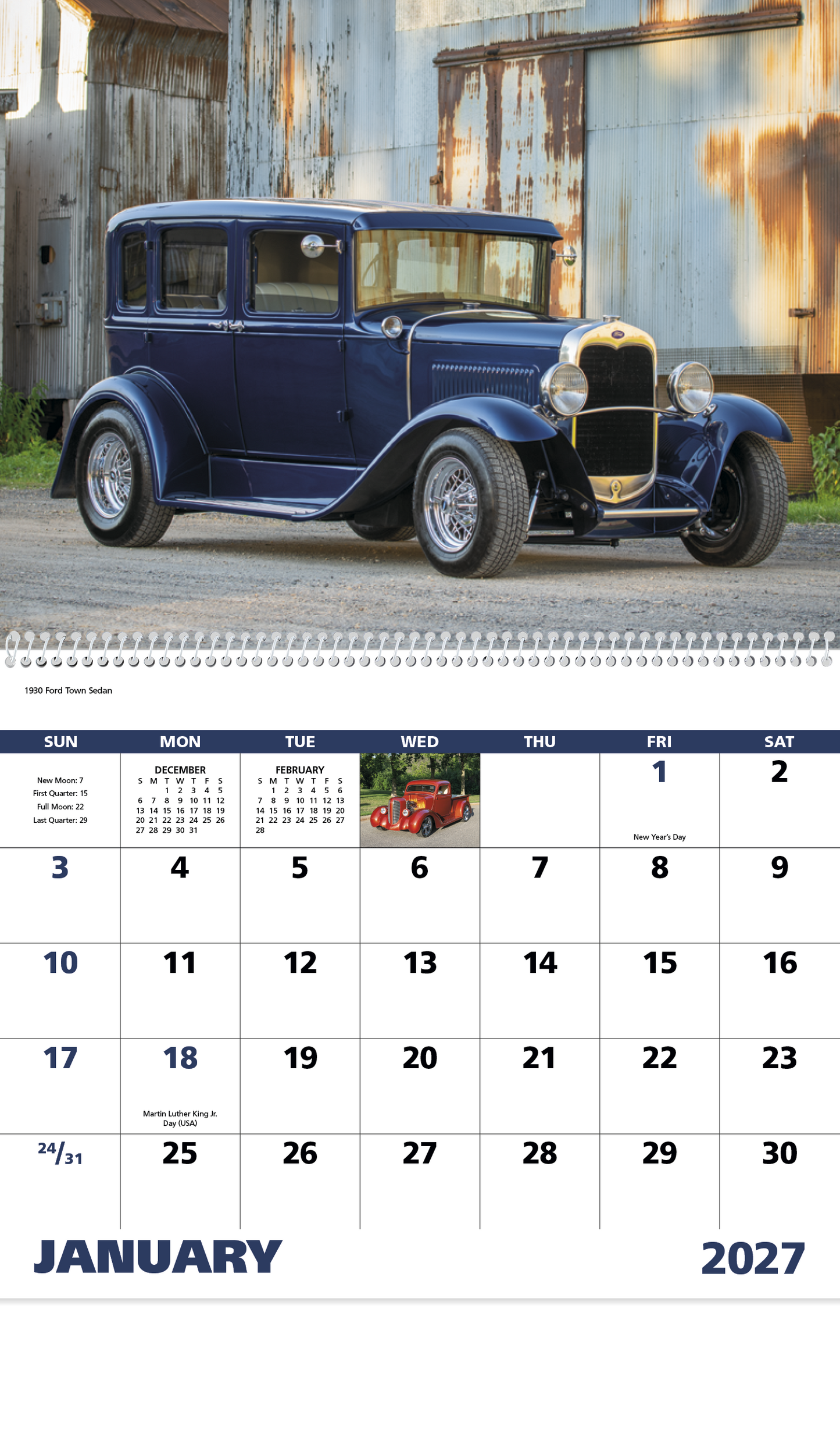 Street Rods - Spiral Calendar