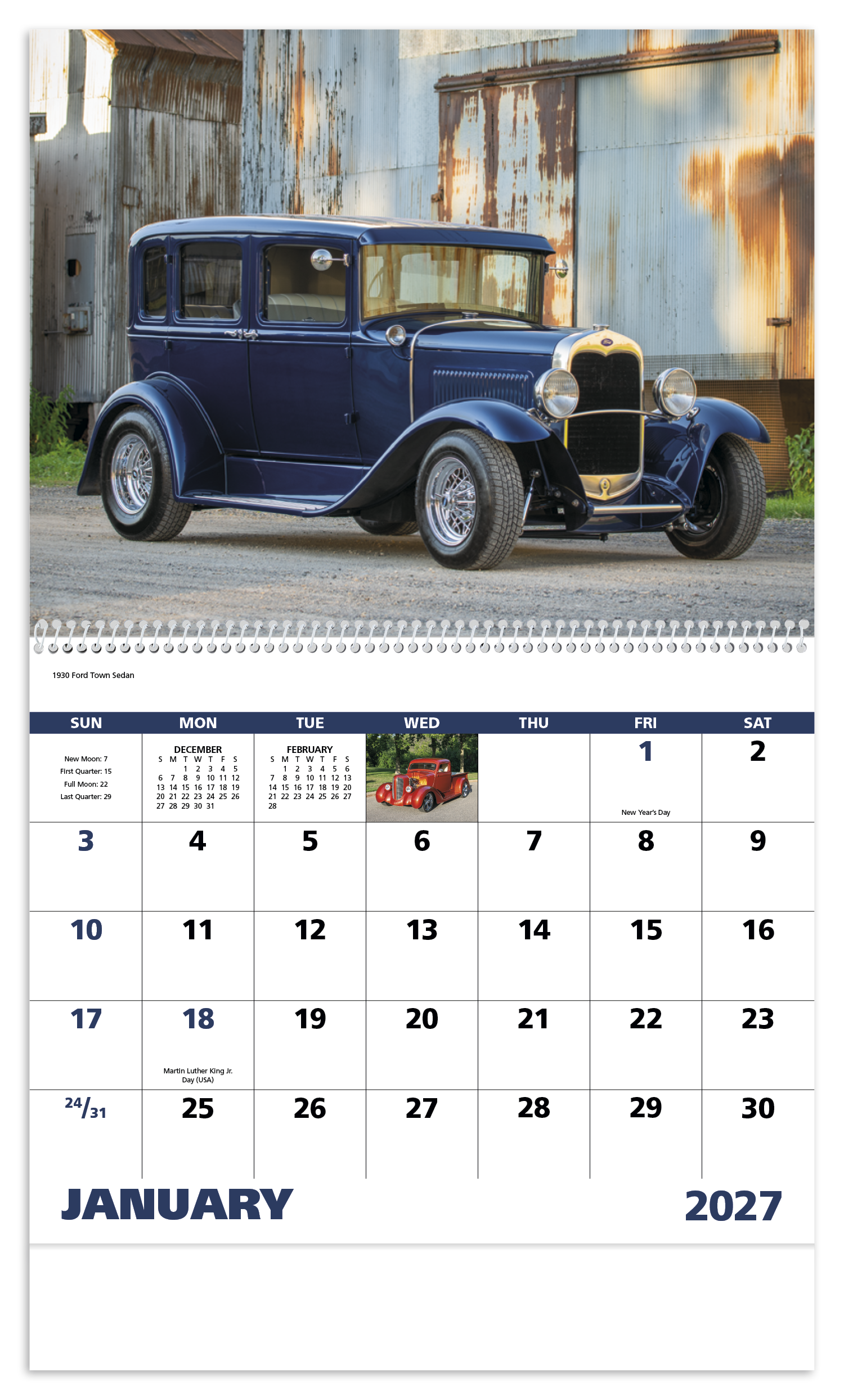 Street Rods - Spiral Calendar