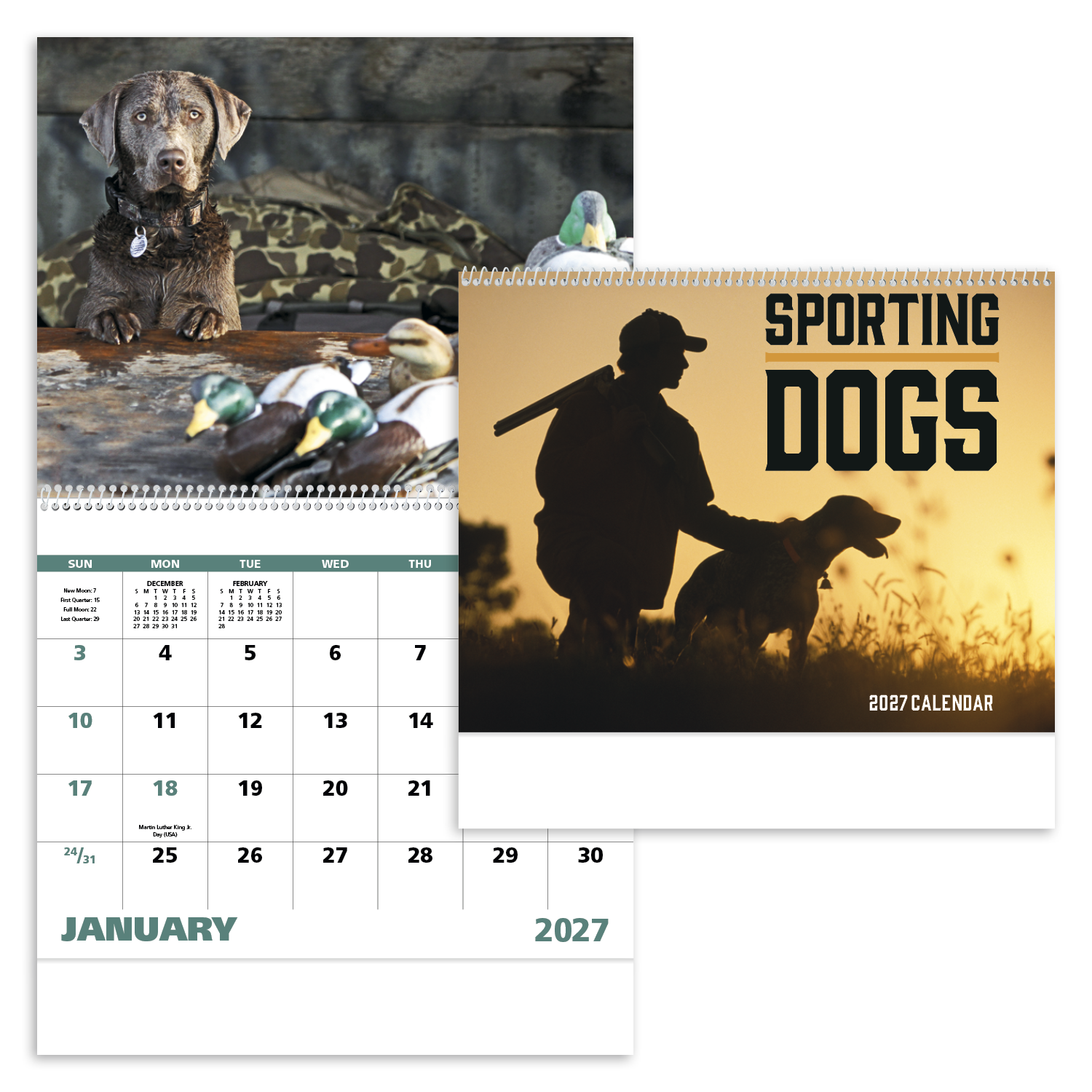 Sporting Dogs - Spiral Calendar
