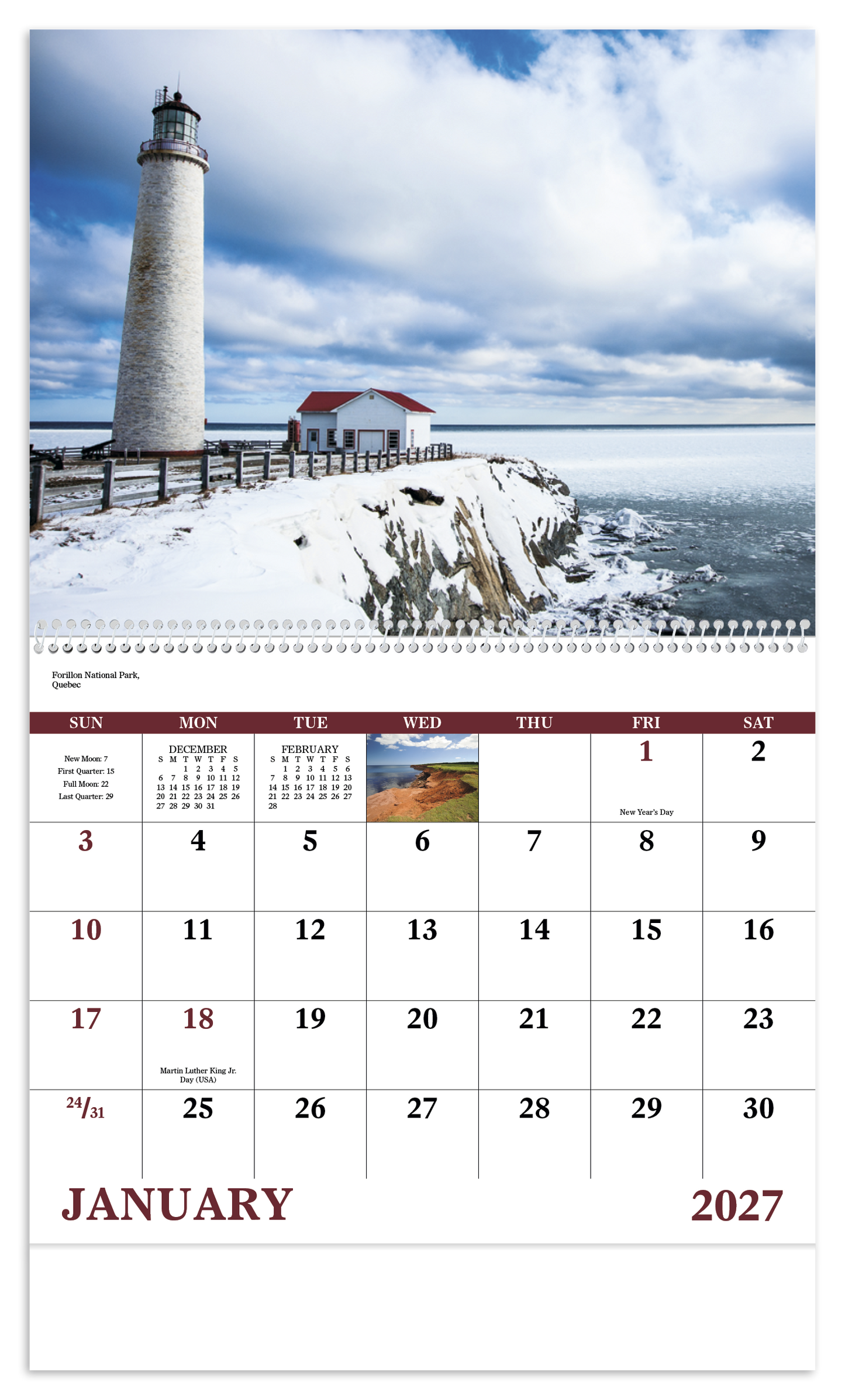 Canadian National Parks - Spiral Calendar