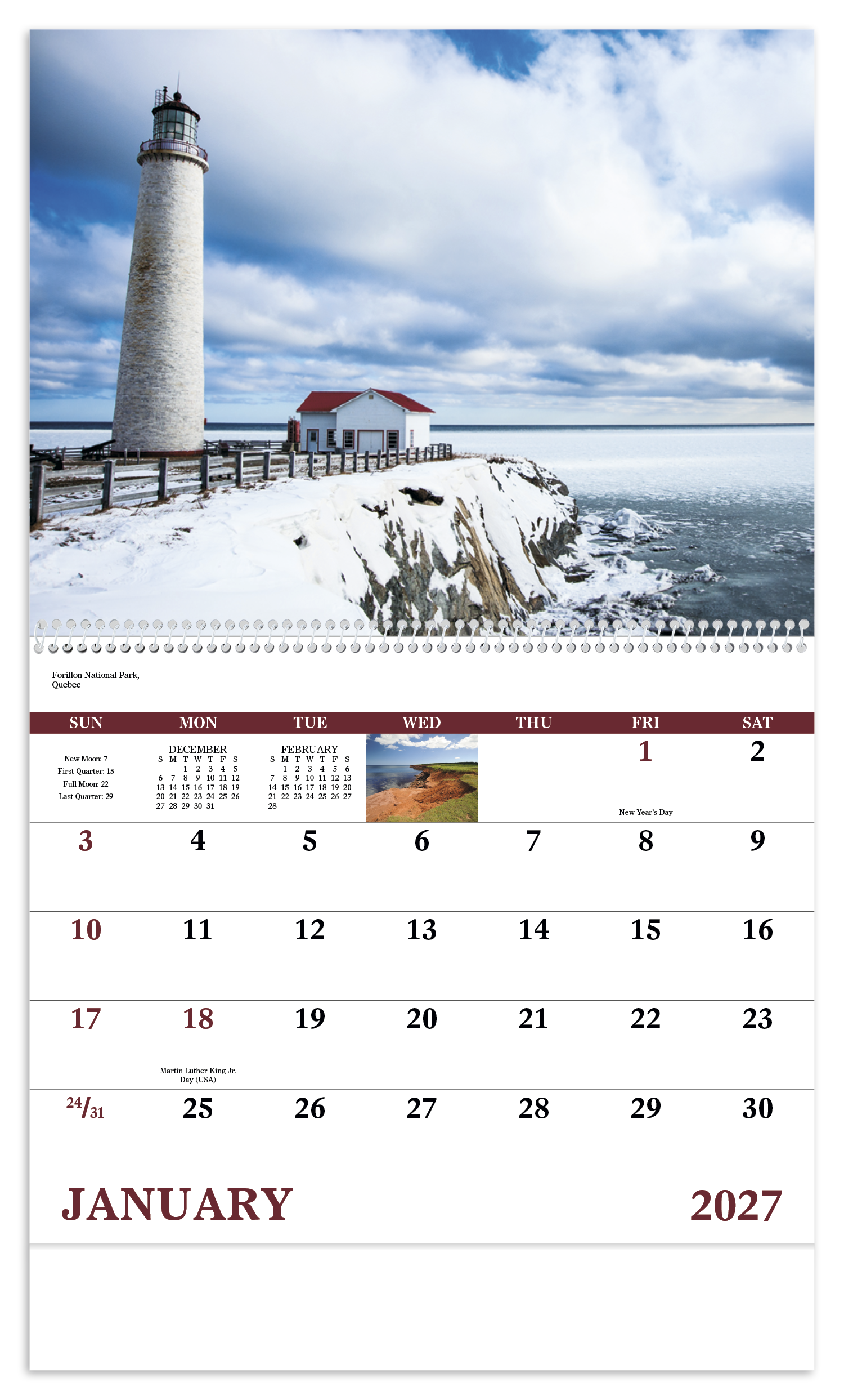Canadian National Parks - Spiral Calendar