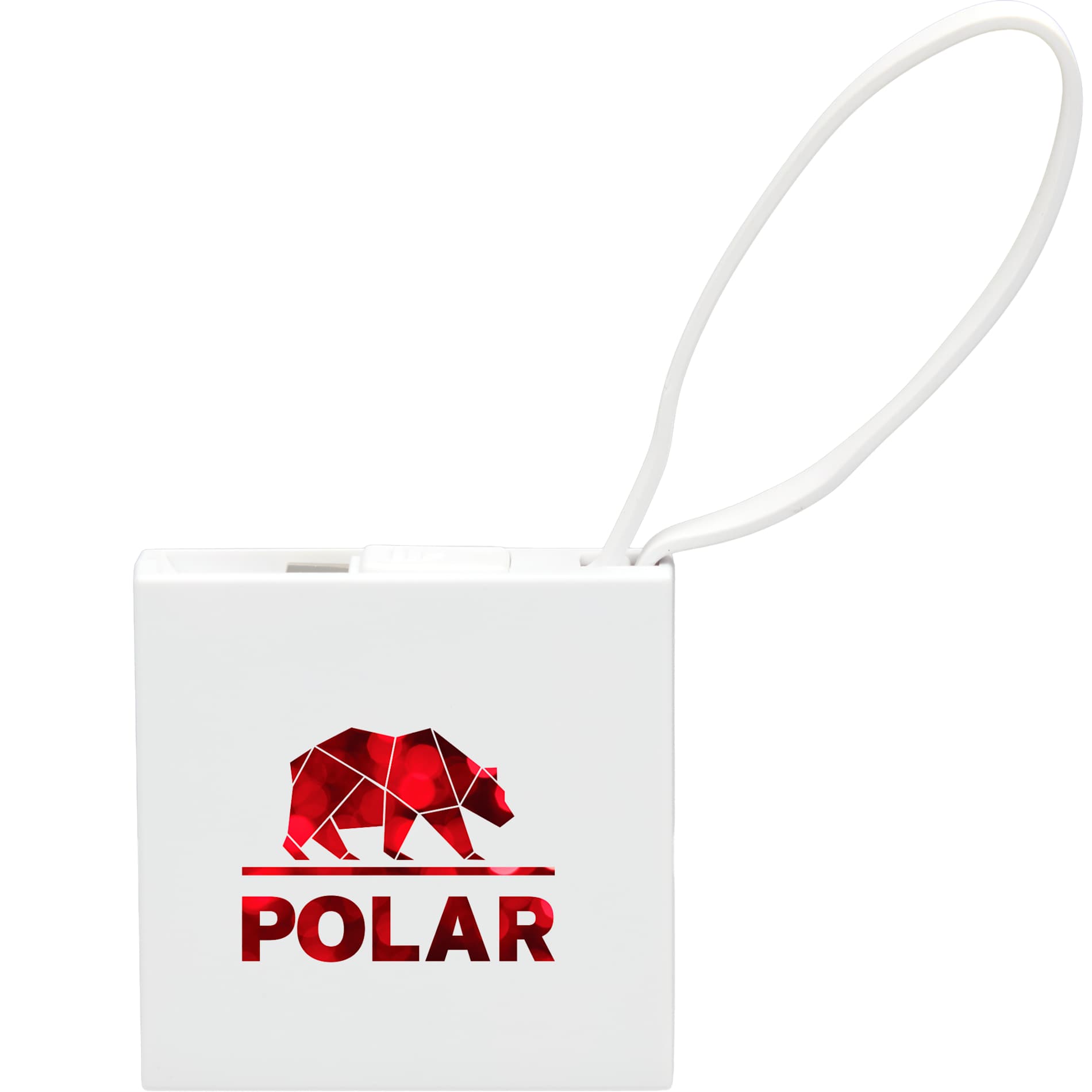 Recycled ABS 2000 mAh Power Bank with Type-C Cable