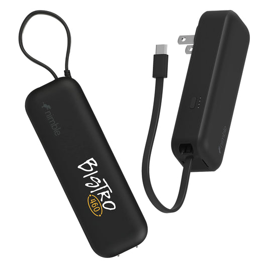 Custom logo Wally Pro 20 5000 mAh Powerbank and Wall Charger