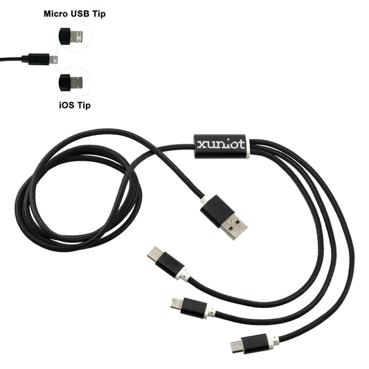 Custom logo Realm 3-in-1 Long Charging Cable