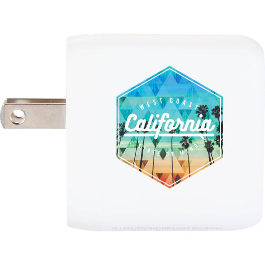 Custom logo UL Listed 20W Dual USB A and C Wall Charger