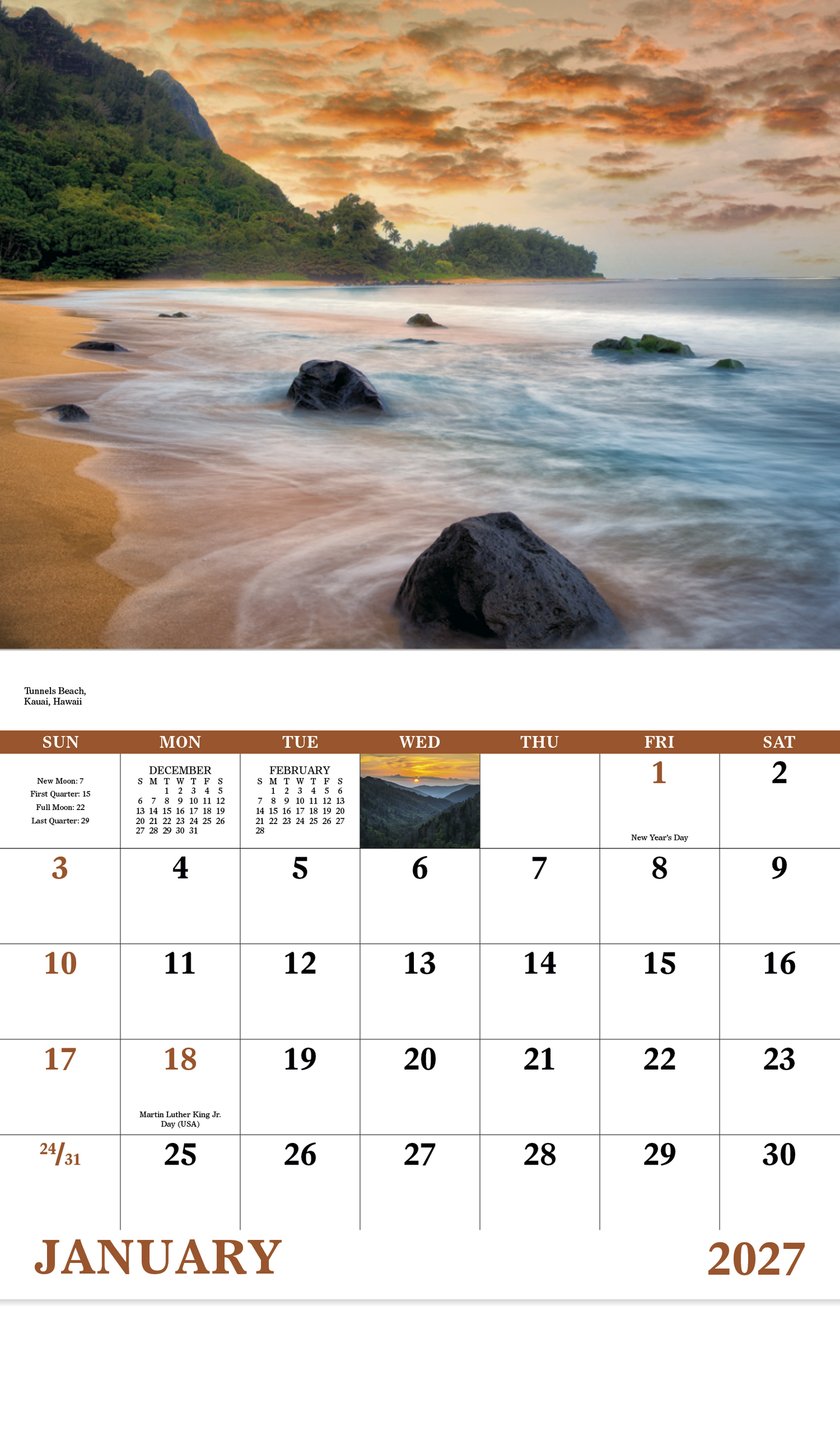 Landscapes of America - Stapled Calendar