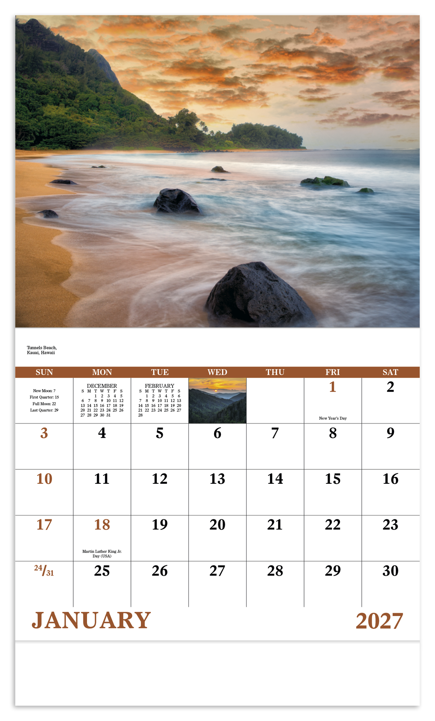 Landscapes of America - Stapled Calendar