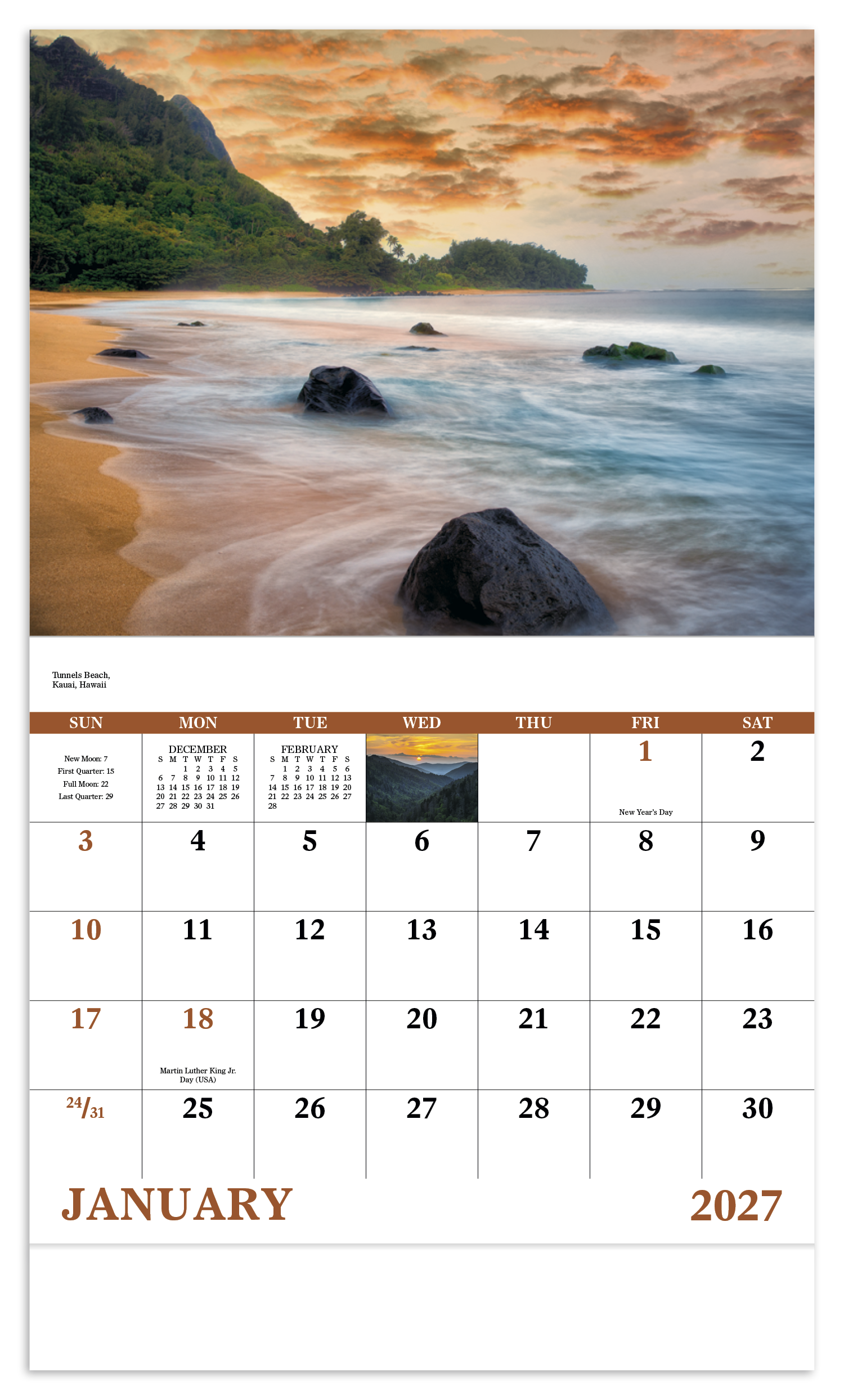 Landscapes of America - Stapled Calendar