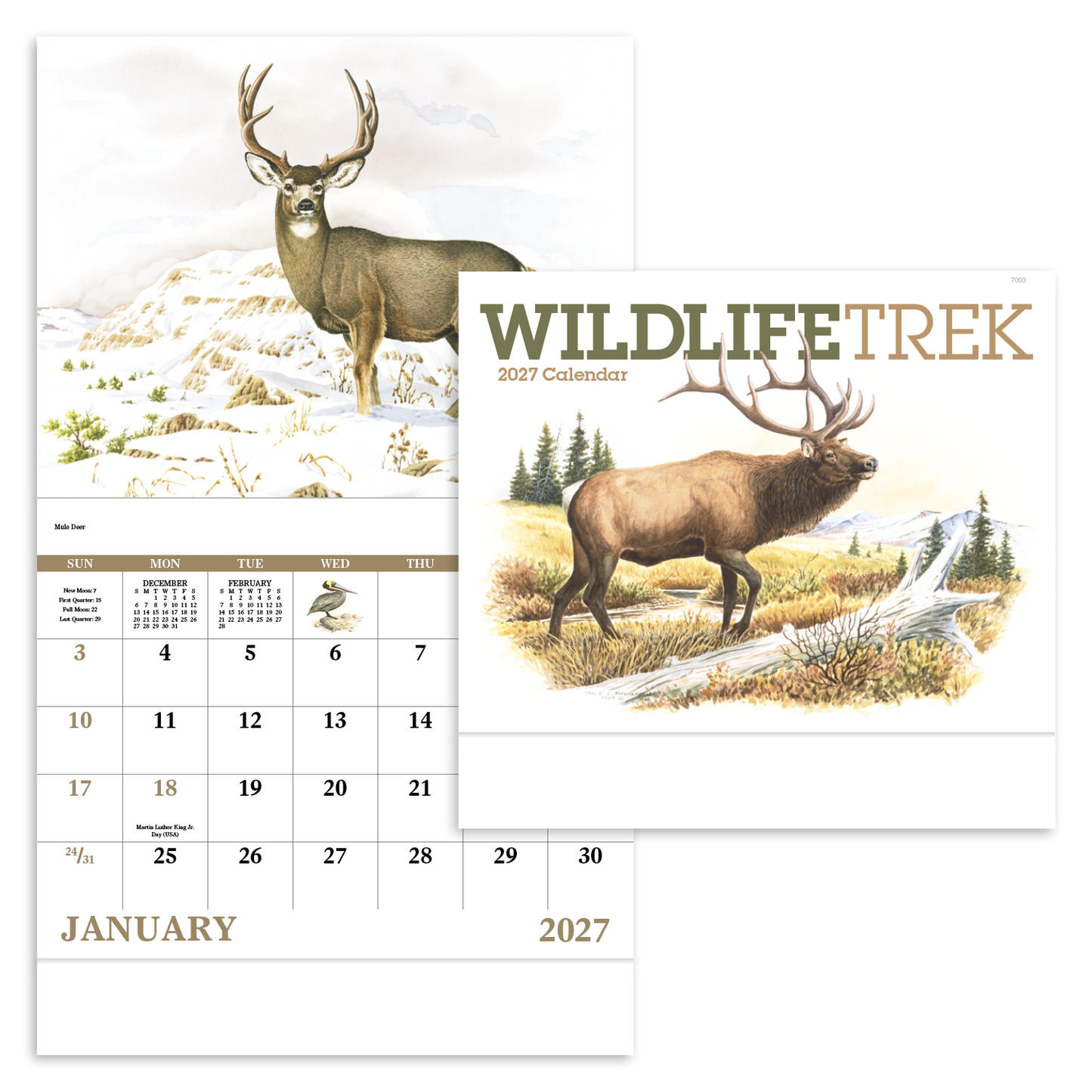 Wildlife Trek - Stapled Calendar