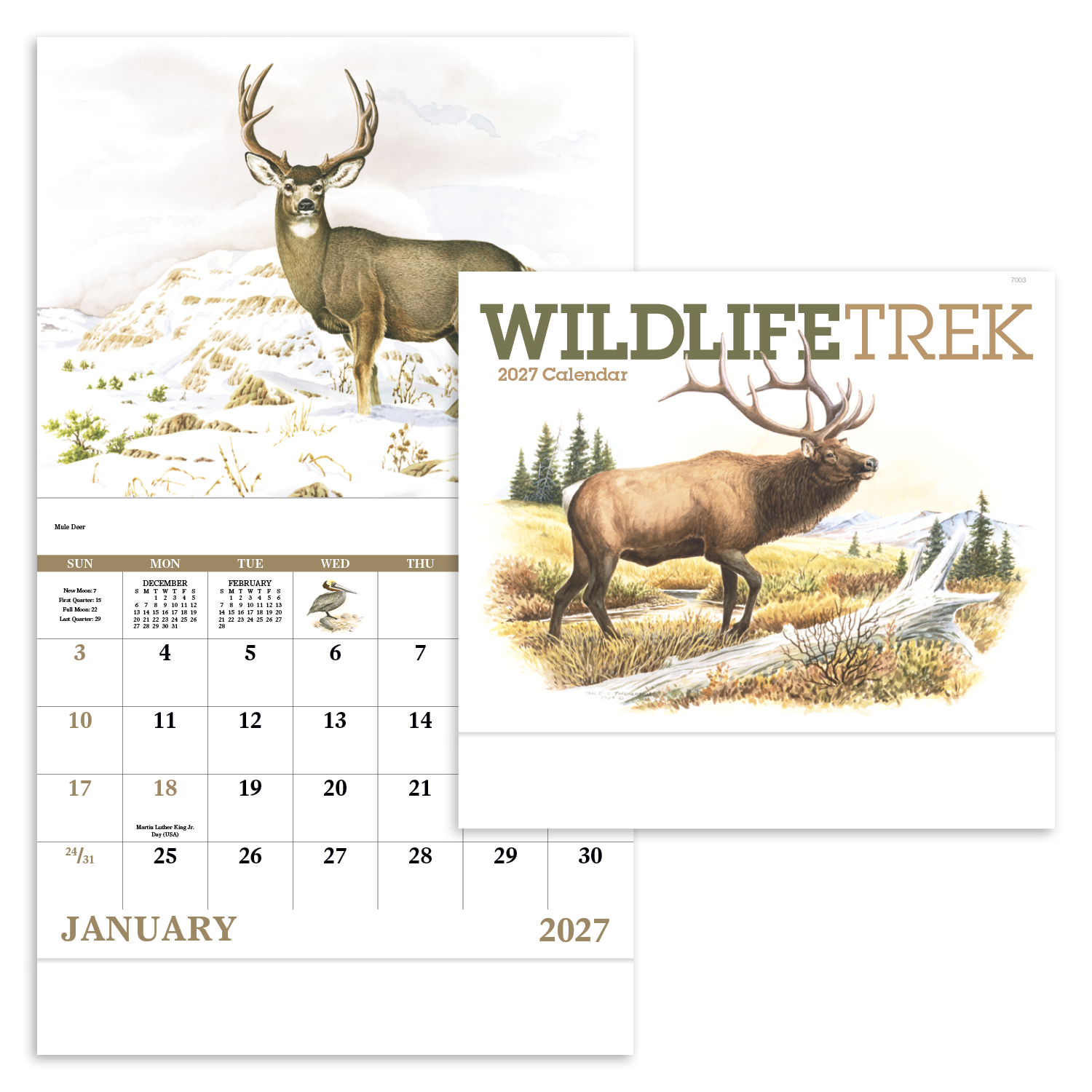 Wildlife Trek - Stapled Calendar