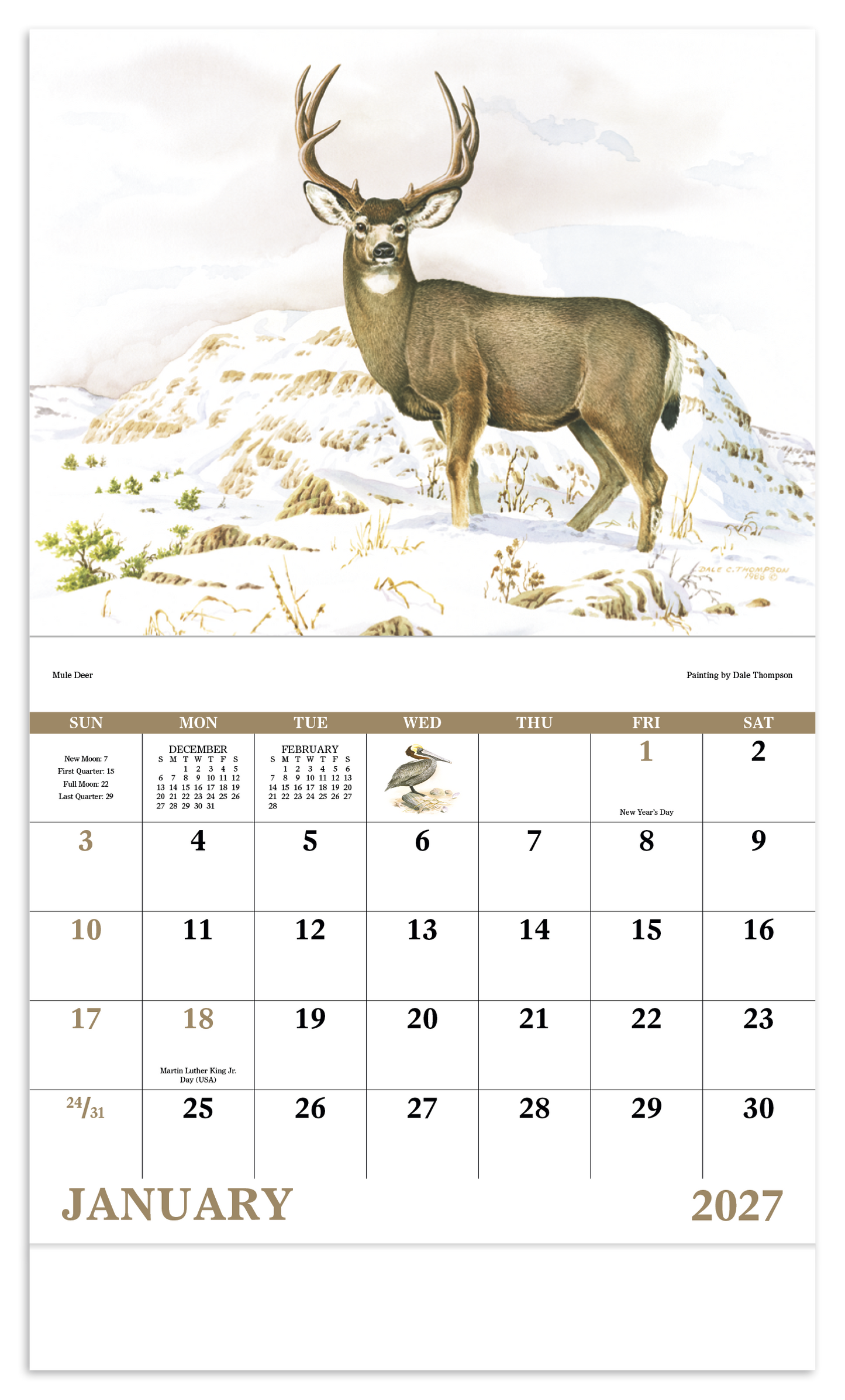 Wildlife Trek - Stapled Calendar