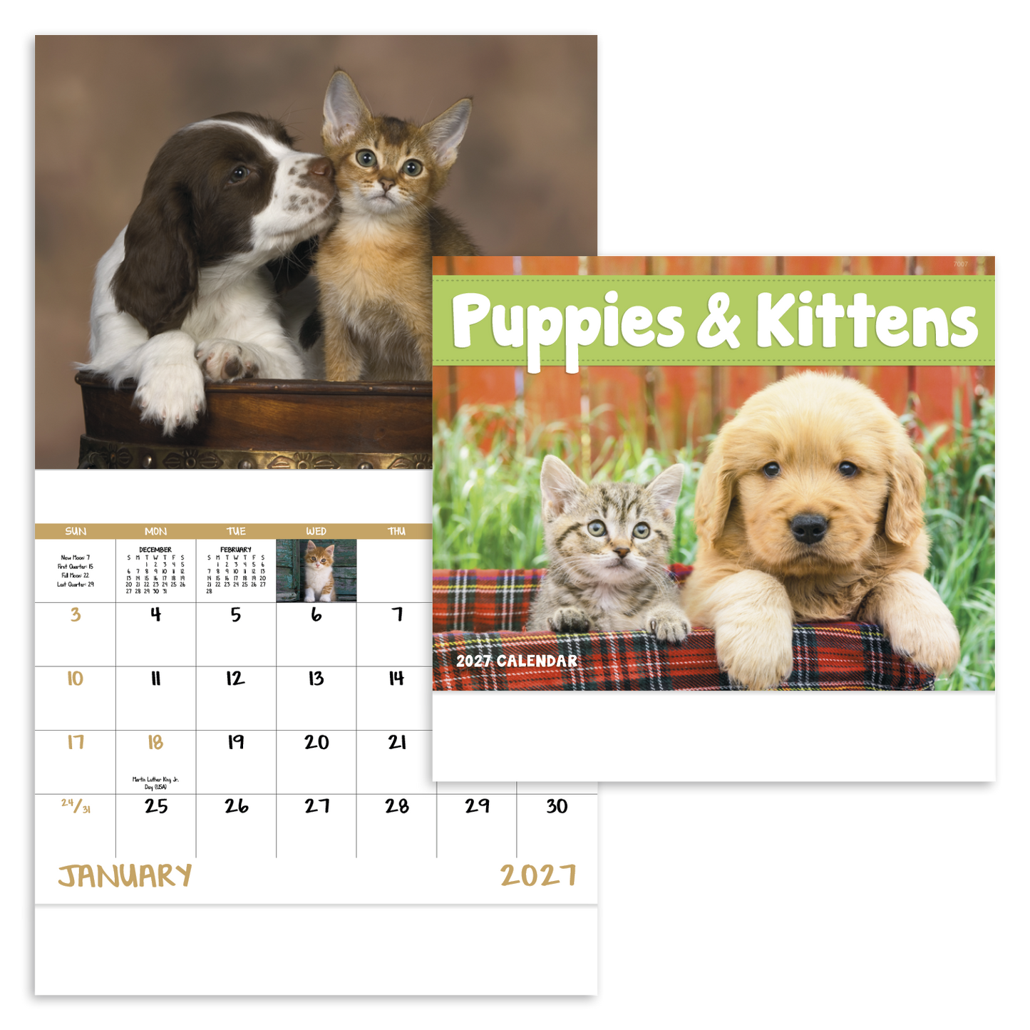 Puppies & Kittens - Stapled Calendar