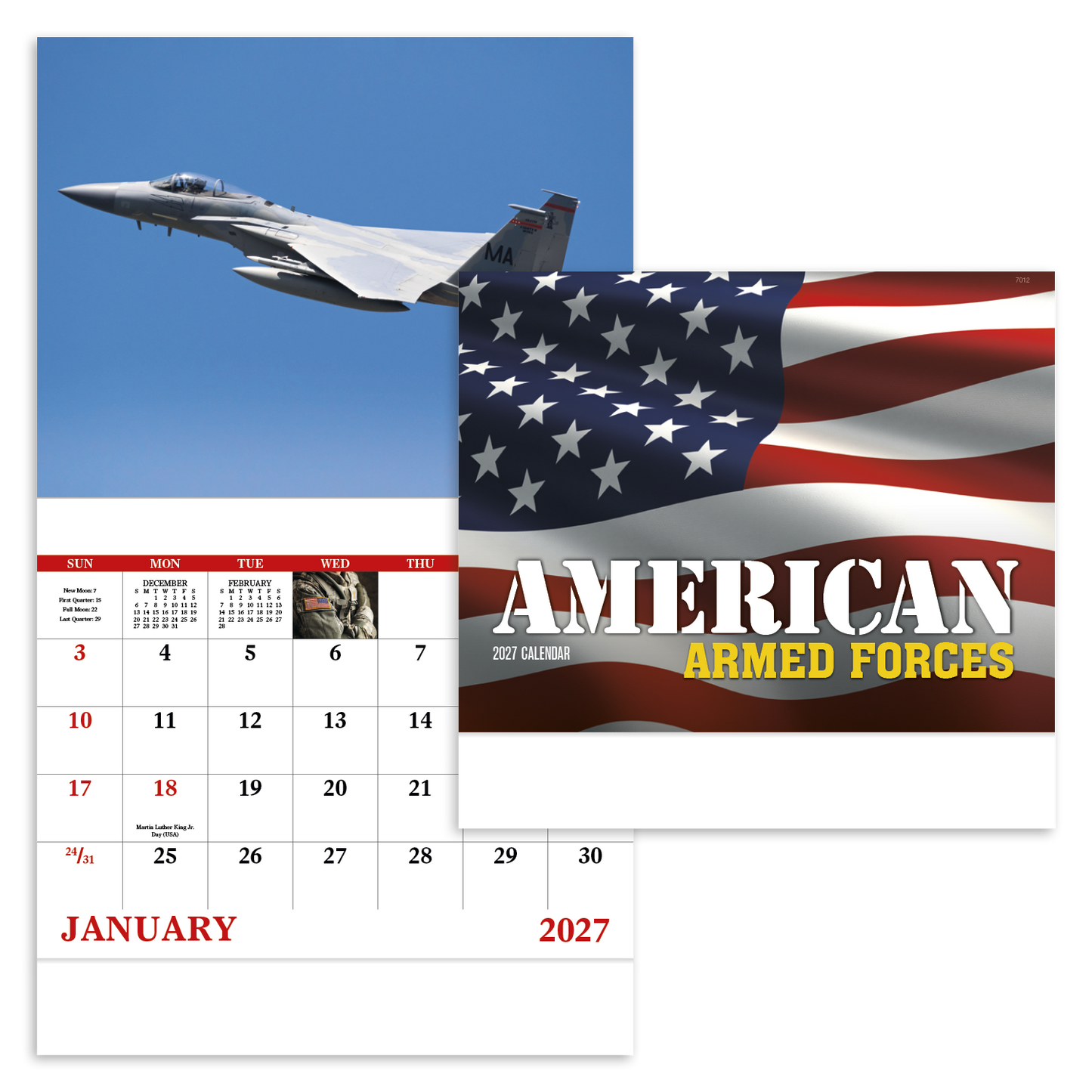 American Armed Forces - Stapled Calendar