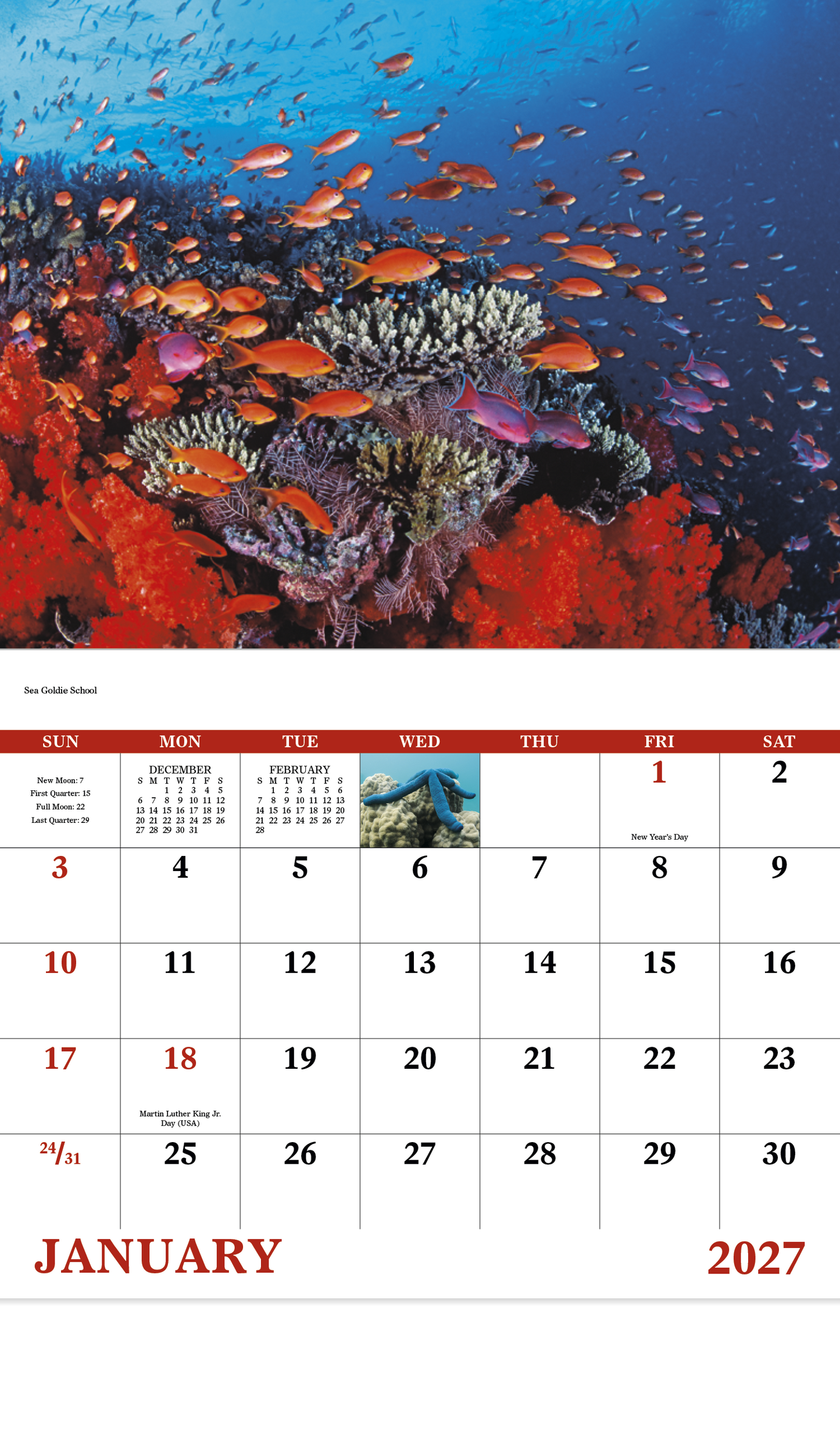 Ocean Glory - Stapled Calendar